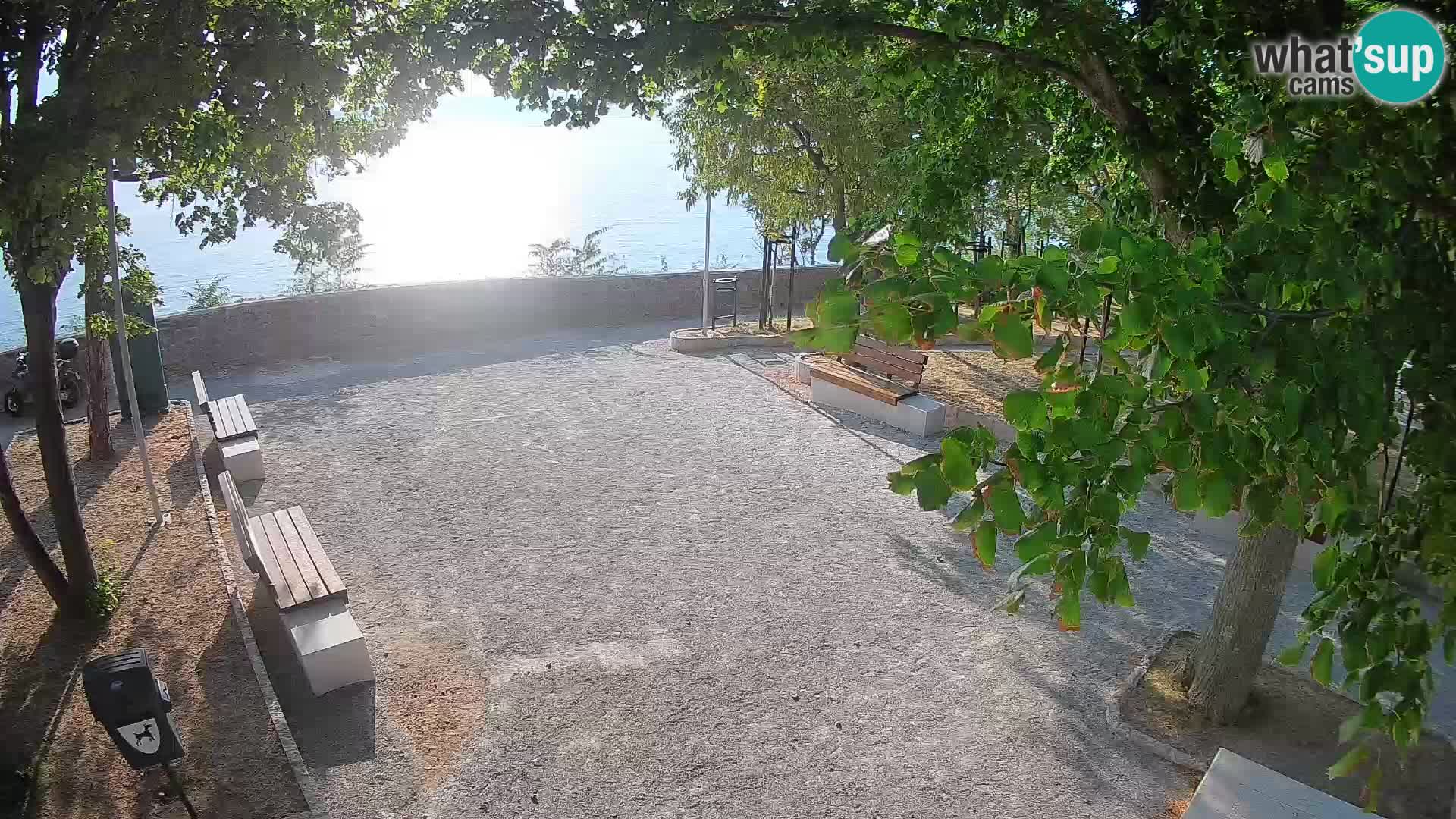 Senj Live Cam – Writers’ Park and the Velebit Channel
