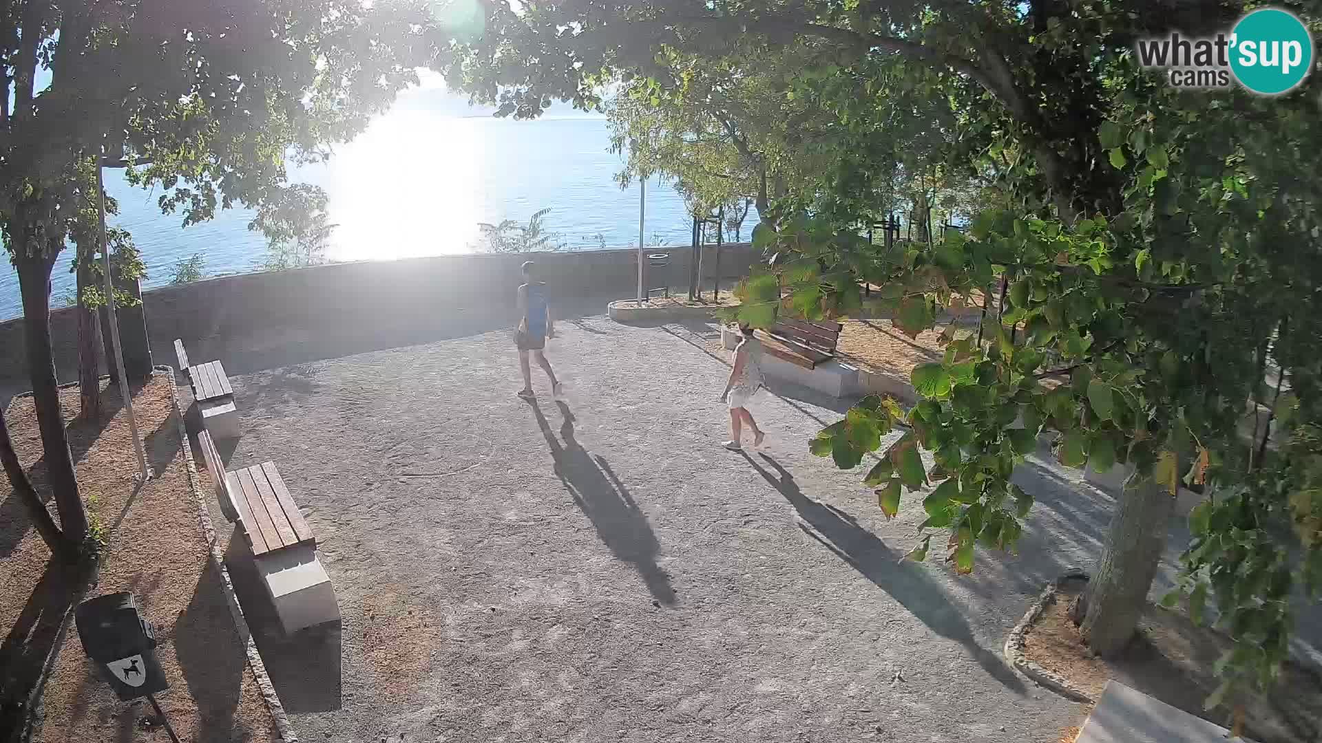 Senj Live Webcam – Schriftstellerpark und Velebit-Kanal