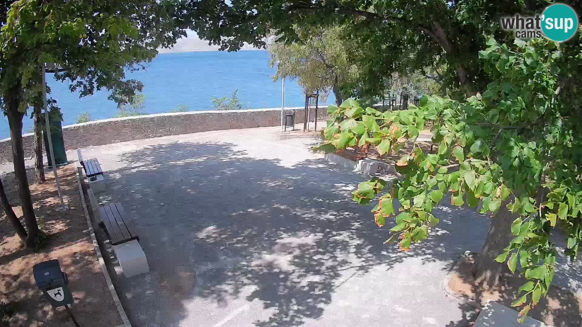 Senj Live Webcam – Schriftstellerpark und Velebit-Kanal