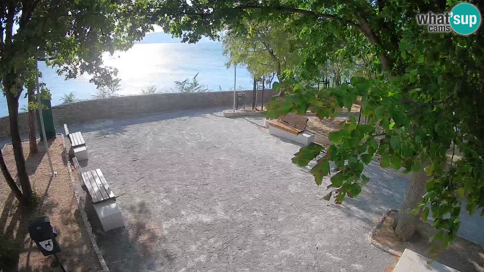 Senj Live Cam – Writers’ Park and the Velebit Channel