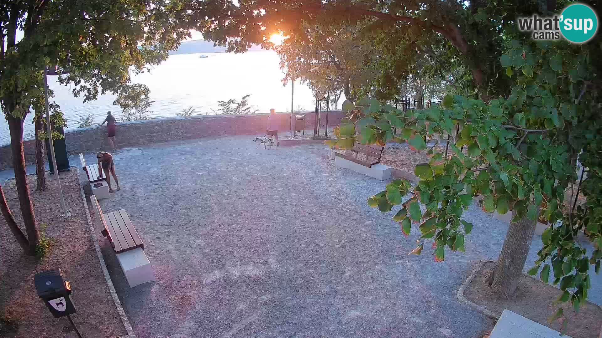 Senj Live Webcam – Schriftstellerpark und Velebit-Kanal