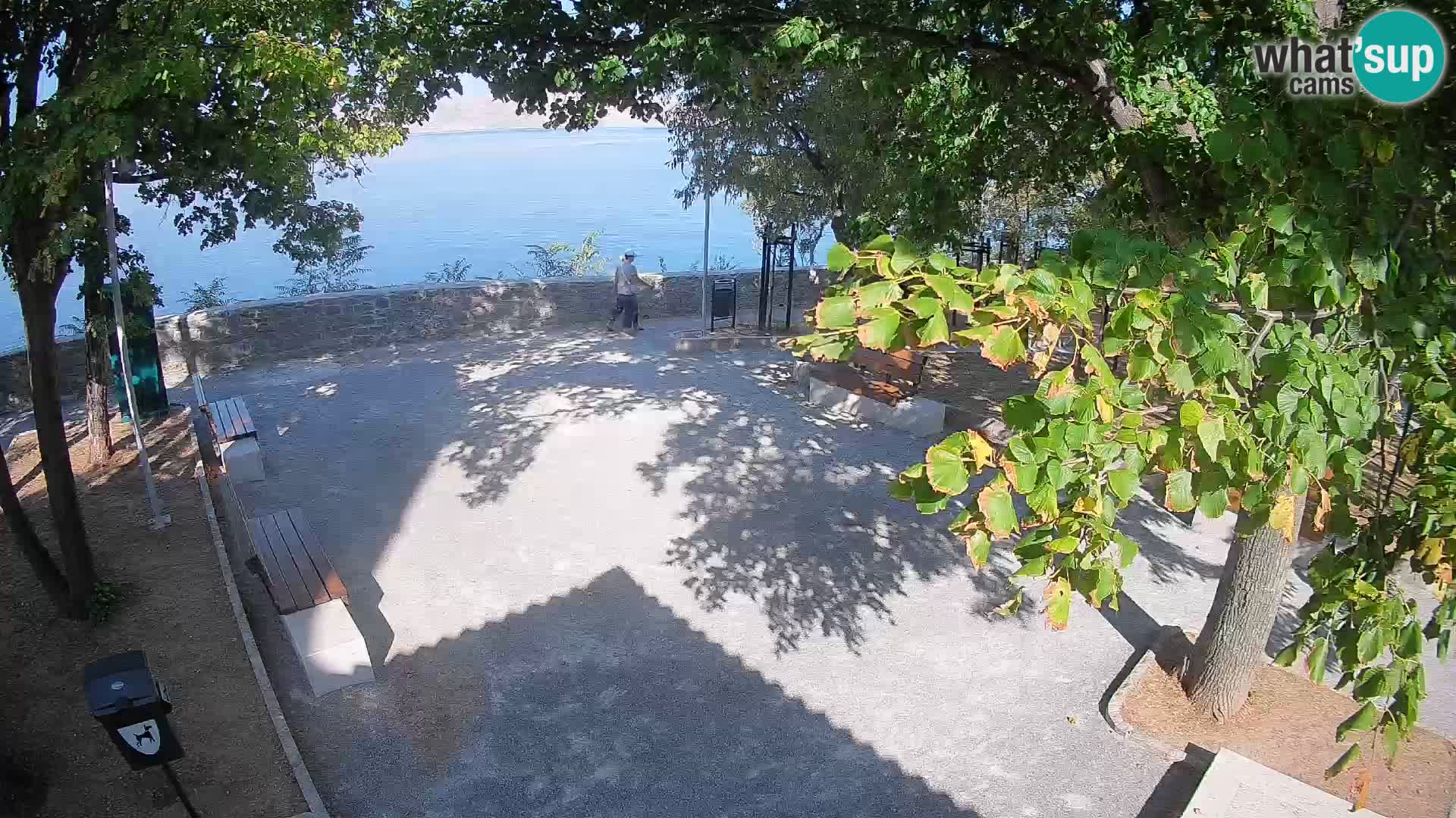 Senj Live Webcam – Schriftstellerpark und Velebit-Kanal