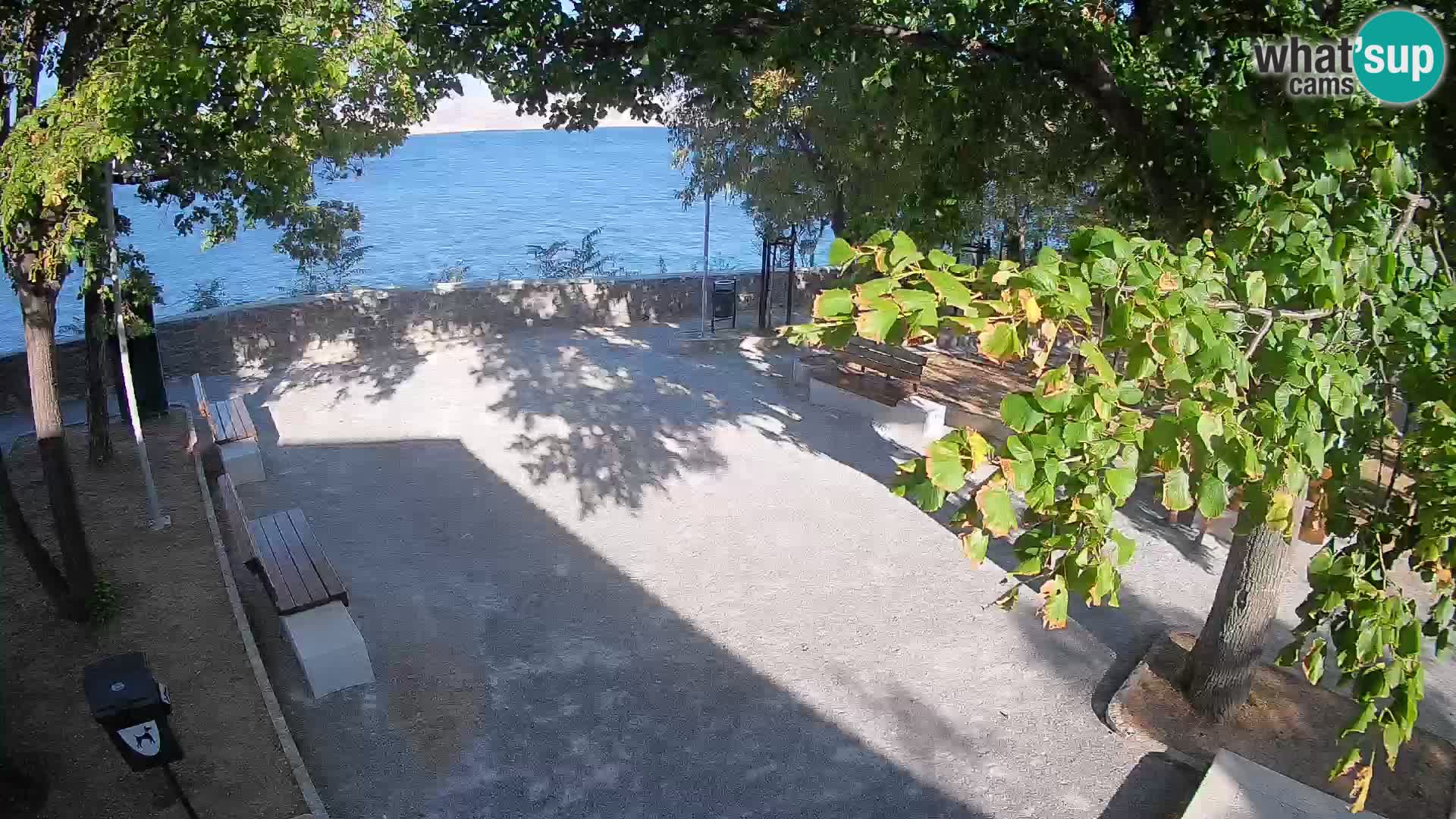 Senj Live Webcam – Schriftstellerpark und Velebit-Kanal