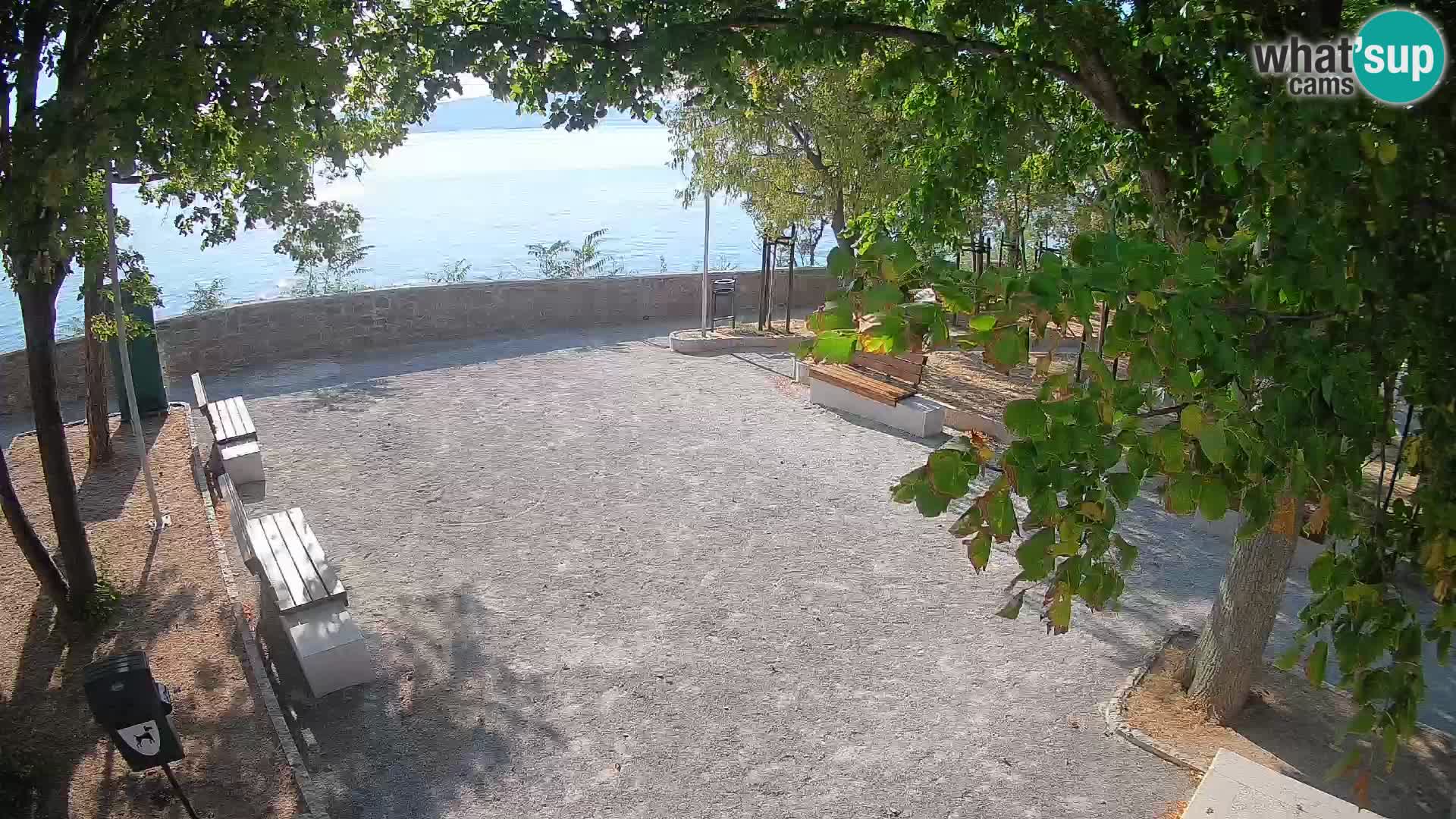 Senj Live Webcam – Schriftstellerpark und Velebit-Kanal