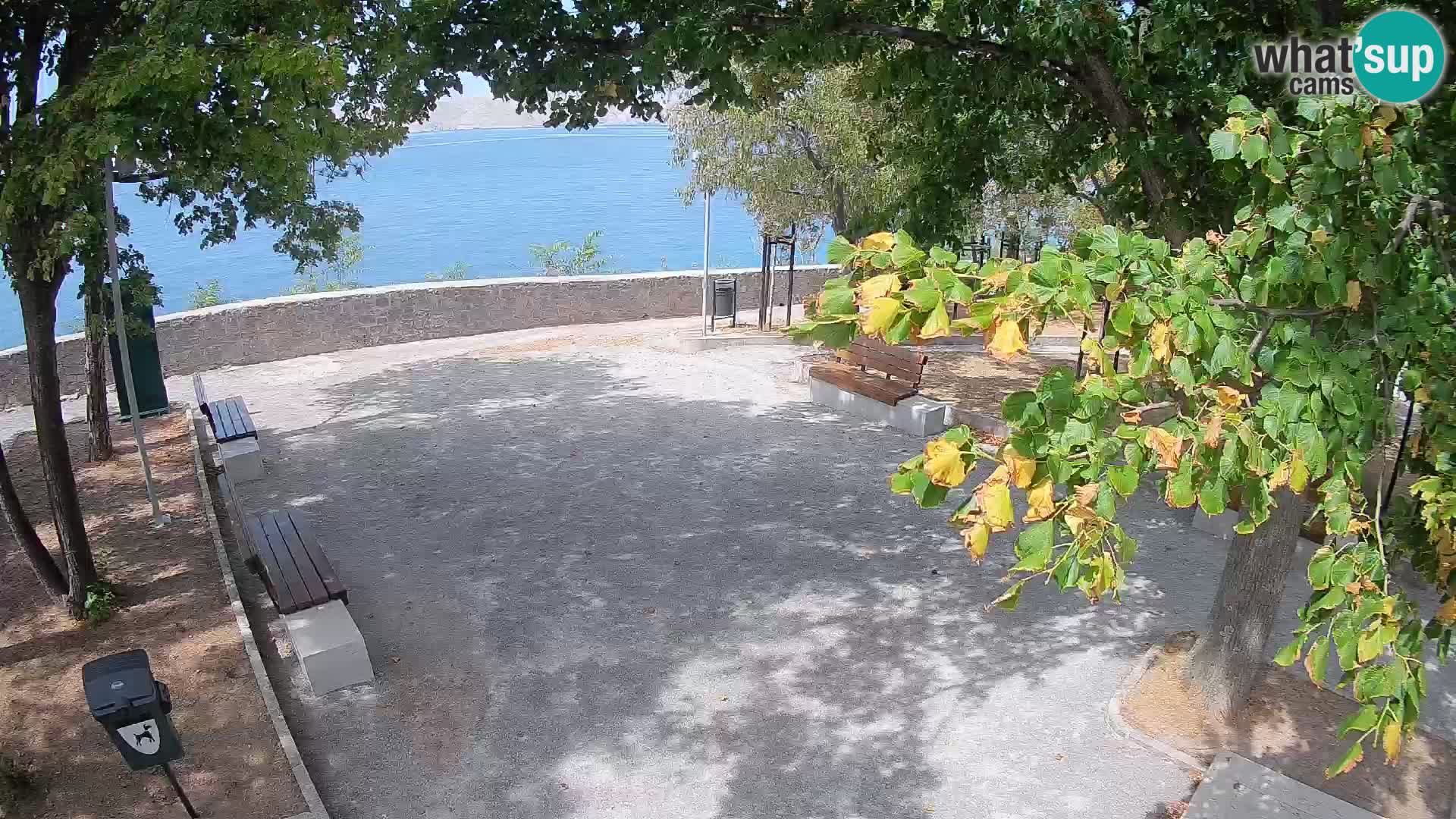 Senj Live Webcam – Schriftstellerpark und Velebit-Kanal