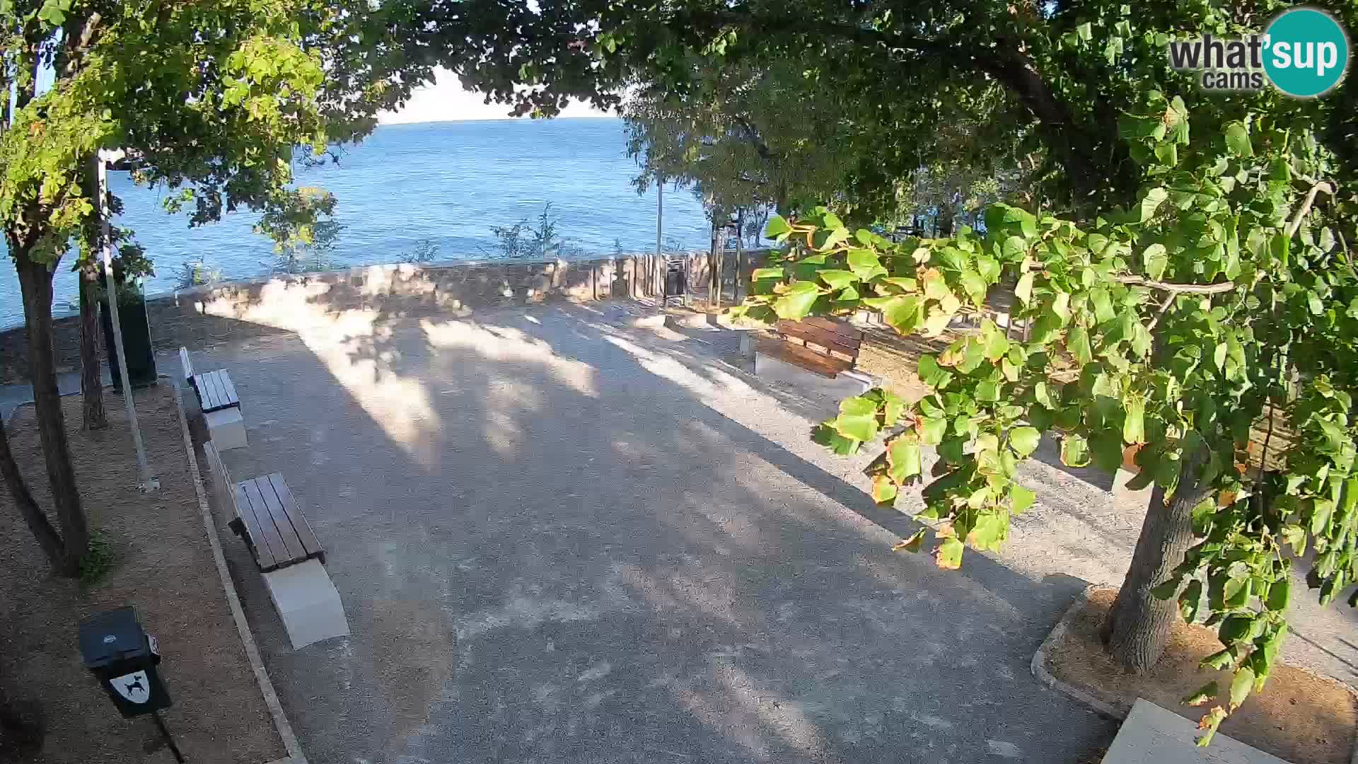 Senj Live Webcam – Schriftstellerpark und Velebit-Kanal