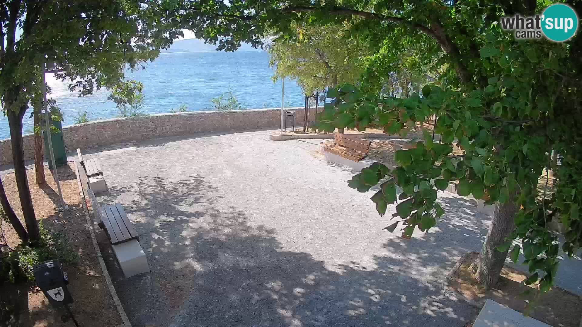 Senj Live Webcam – Schriftstellerpark und Velebit-Kanal