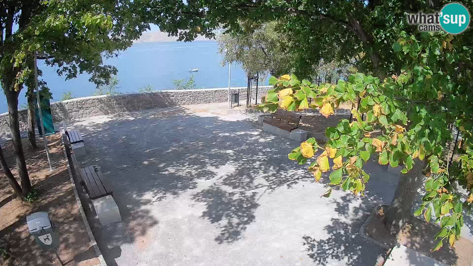 Senj Live Webcam – Schriftstellerpark und Velebit-Kanal