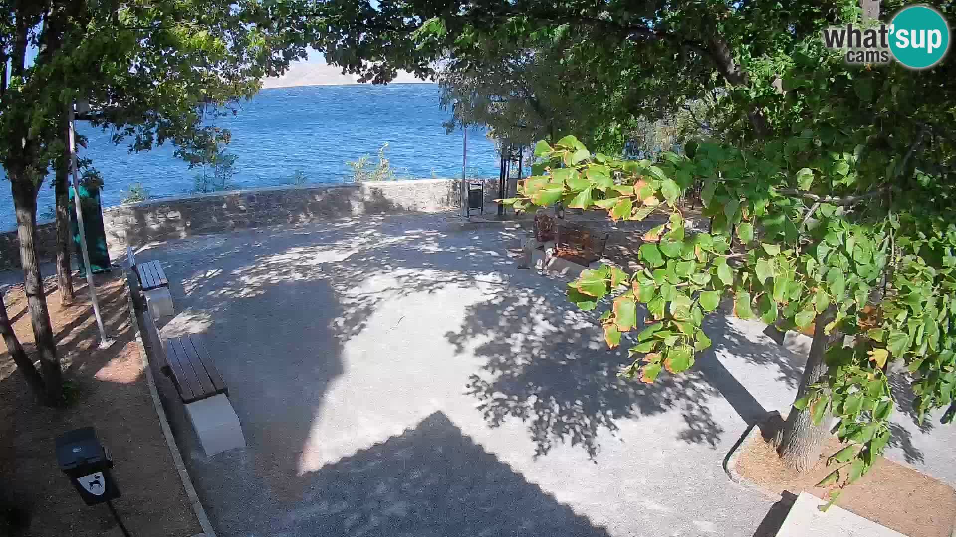 Senj Live Webcam – Schriftstellerpark und Velebit-Kanal