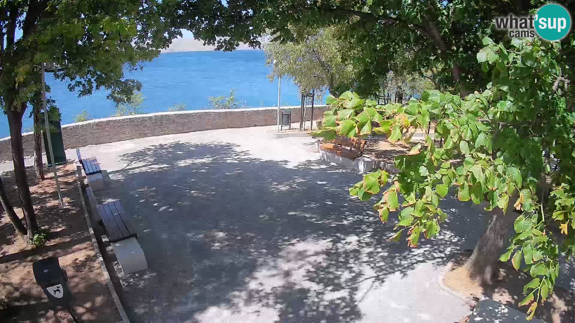 Senj Live Cam – Writers’ Park and the Velebit Channel