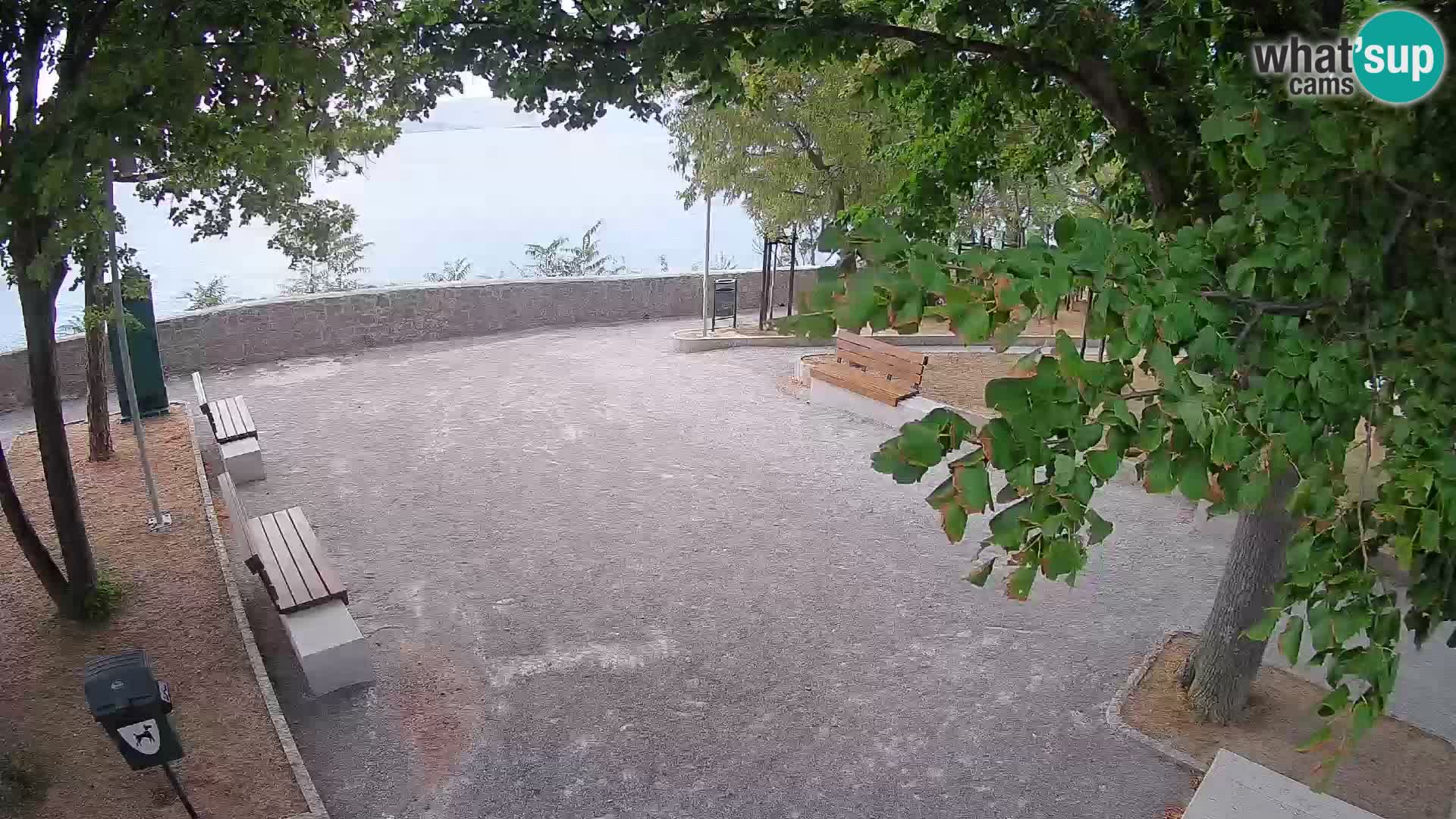 Senj Live Webcam – Schriftstellerpark und Velebit-Kanal