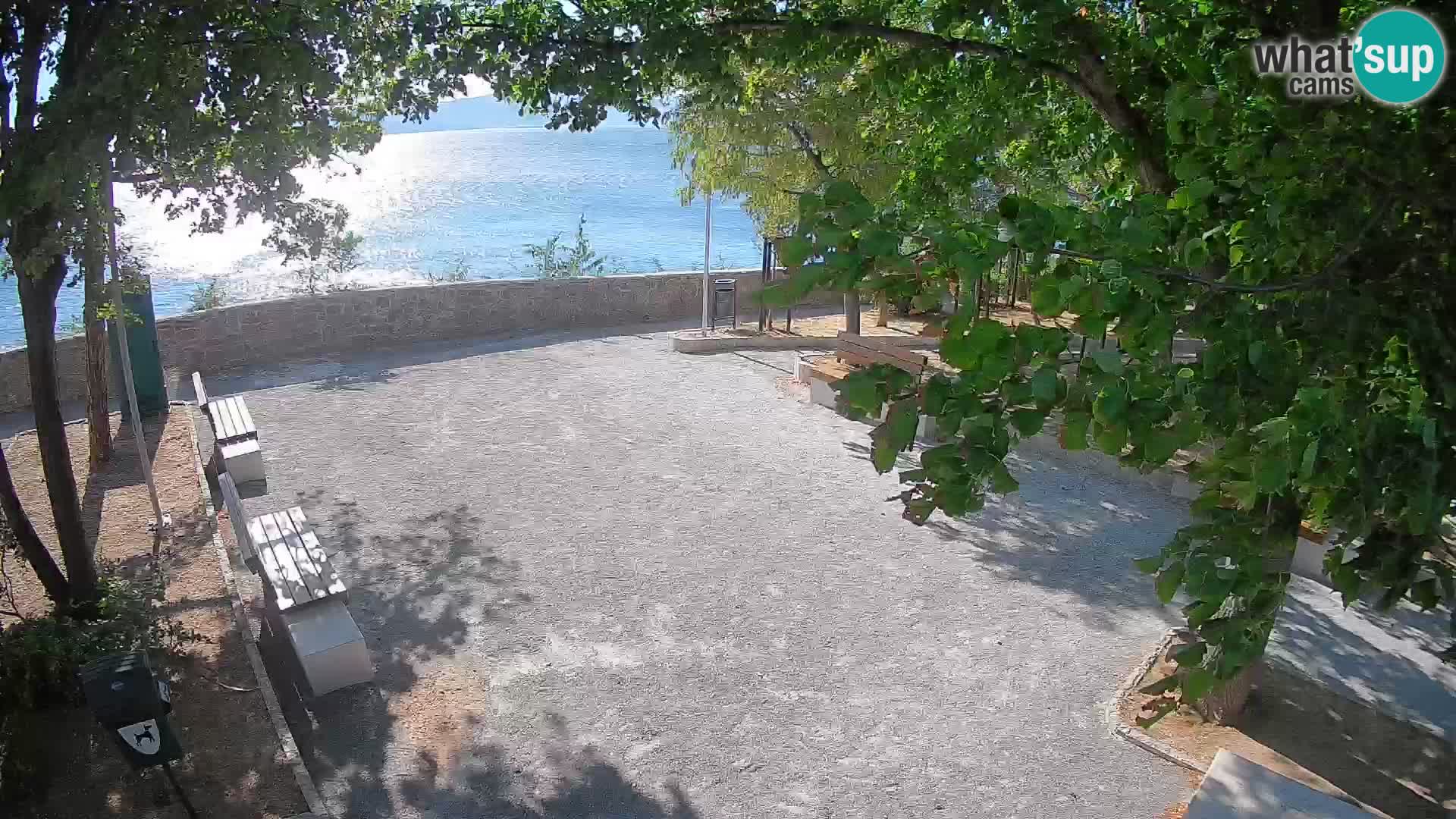 Senj Live Webcam – Schriftstellerpark und Velebit-Kanal