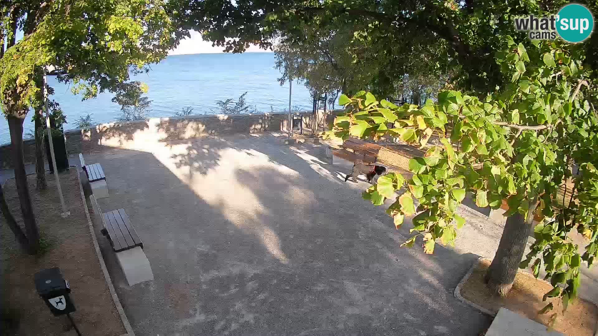 Senj Live Webcam – Schriftstellerpark und Velebit-Kanal