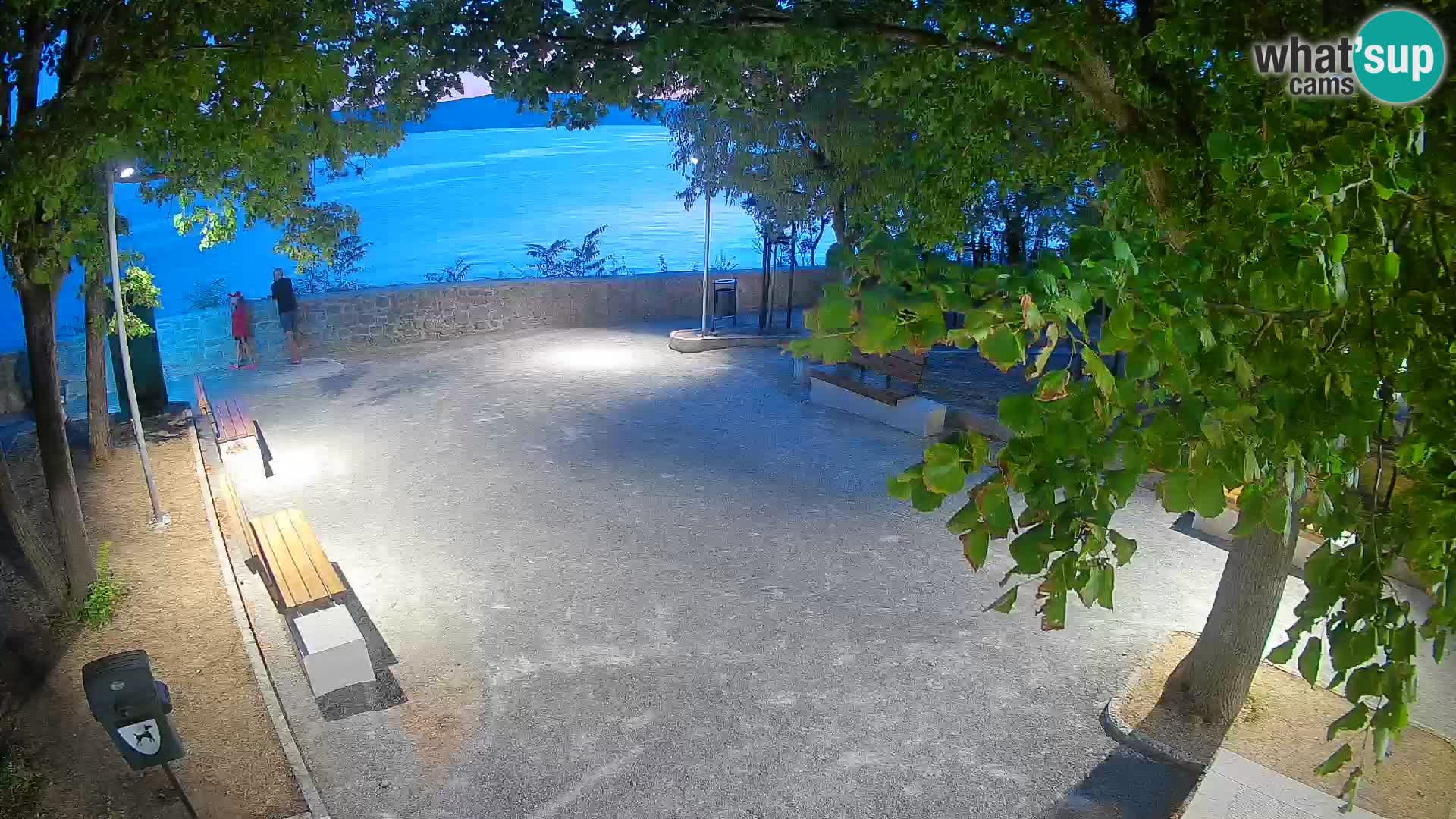 Senj Live Webcam – Schriftstellerpark und Velebit-Kanal