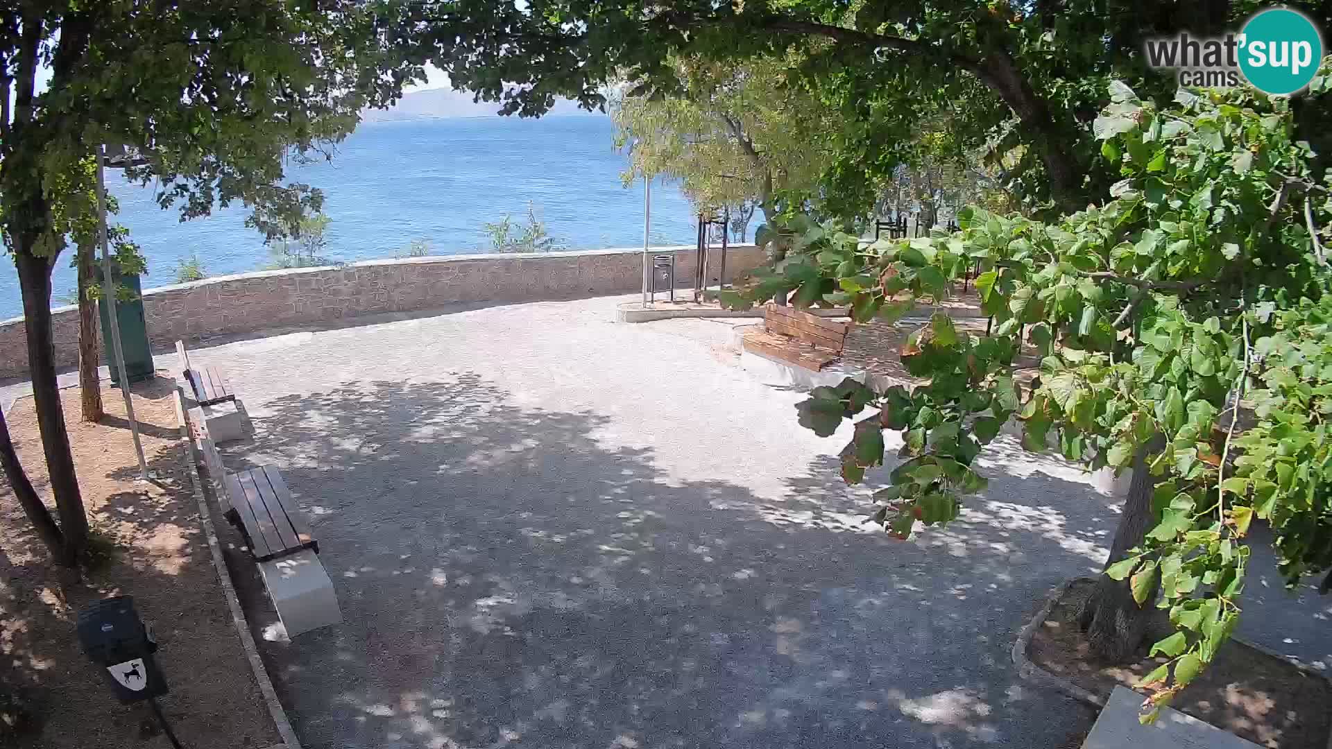 Senj Live Webcam – Schriftstellerpark und Velebit-Kanal