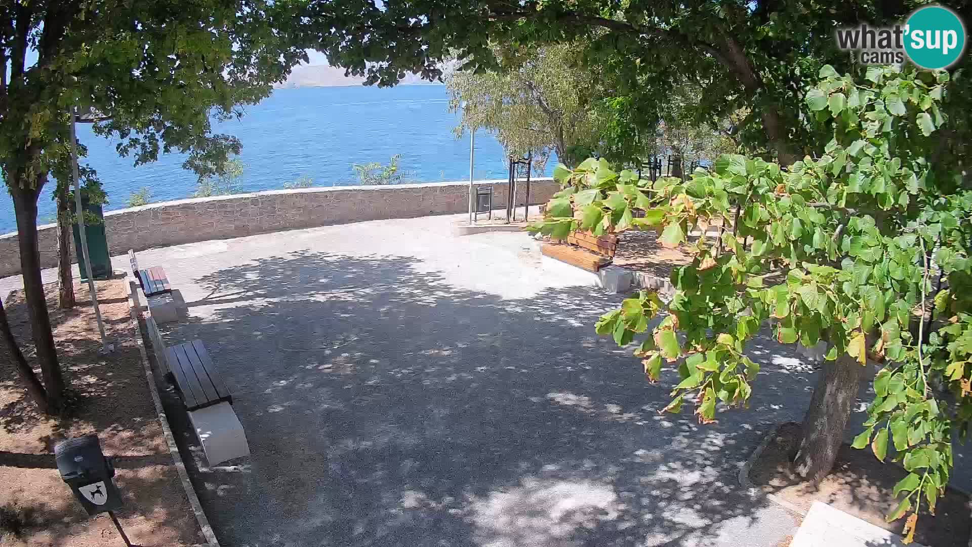Senj Live Webcam – Schriftstellerpark und Velebit-Kanal