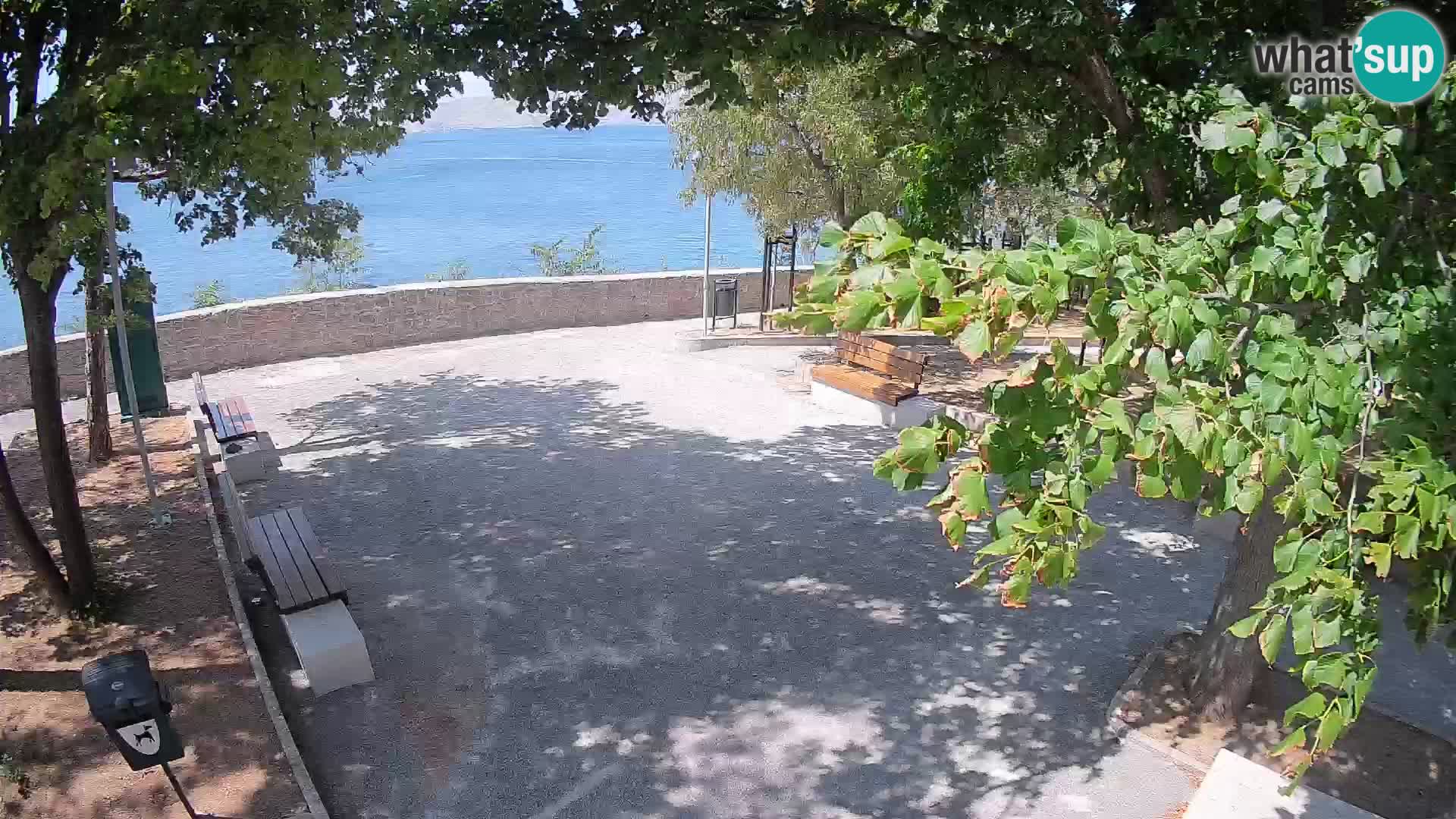Senj Live Cam – Writers’ Park and the Velebit Channel
