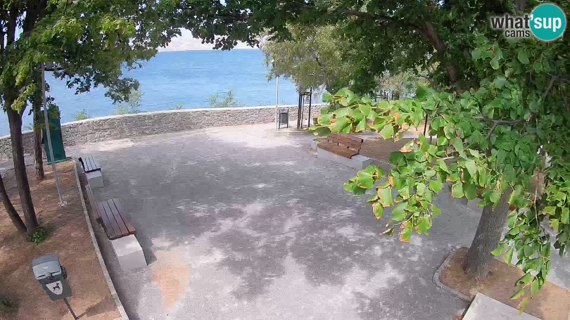 Senj Live Cam – Writers’ Park and the Velebit Channel