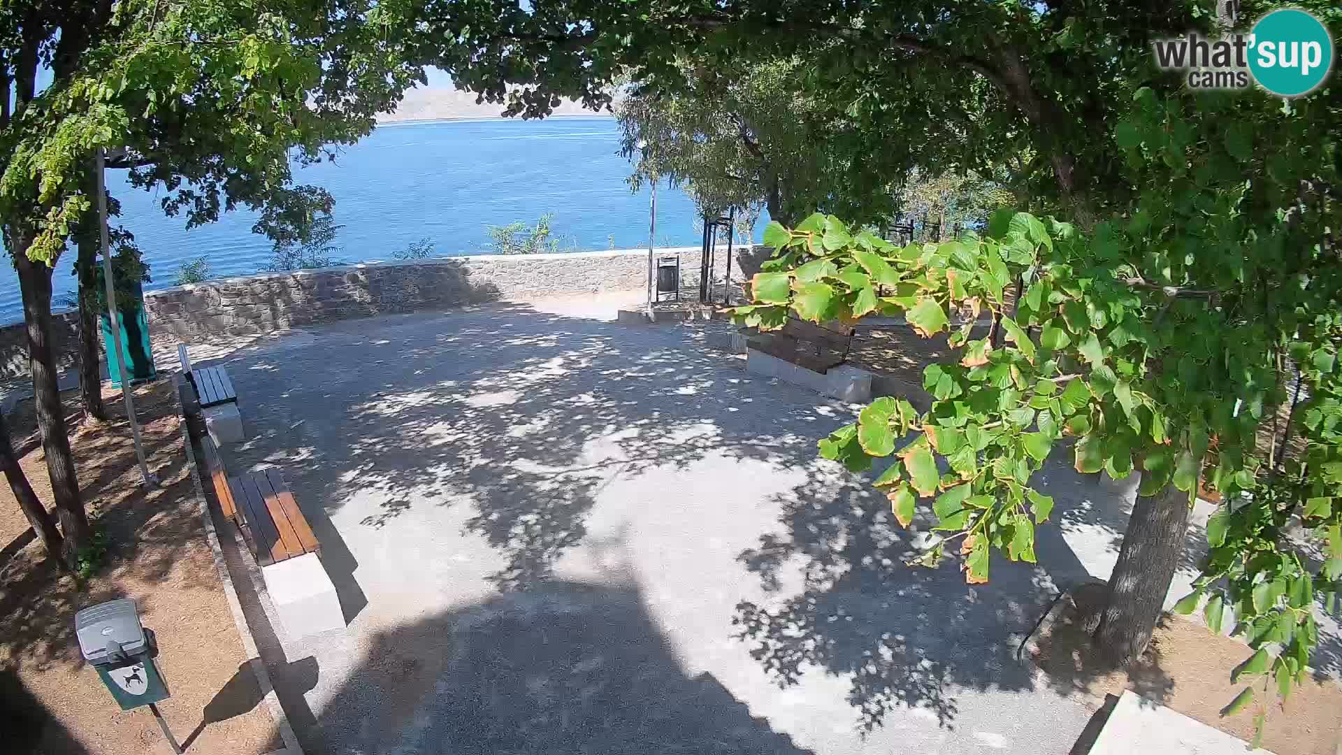 Senj Live Cam – Writers’ Park and the Velebit Channel