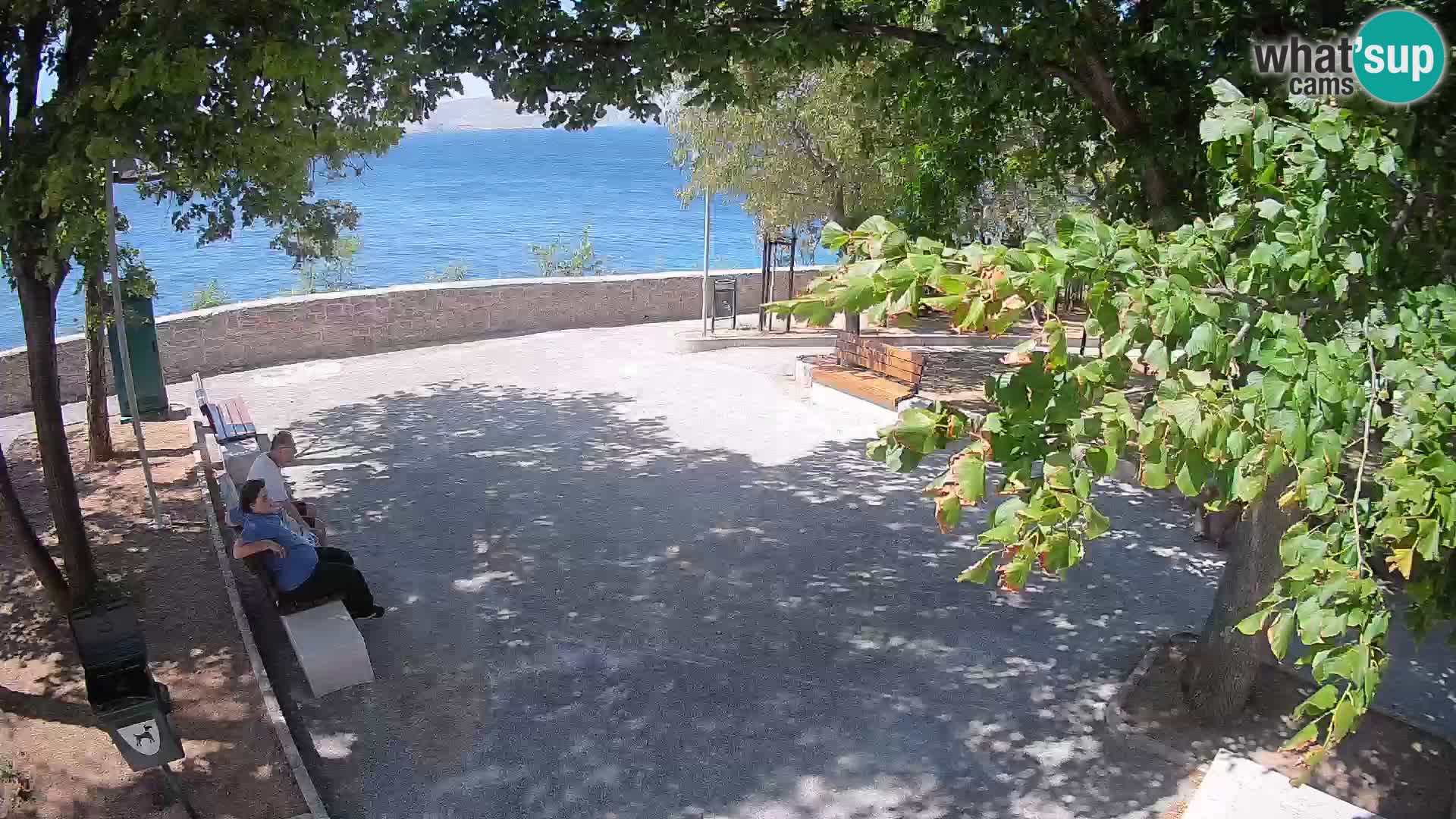 Senj Live Webcam – Schriftstellerpark und Velebit-Kanal