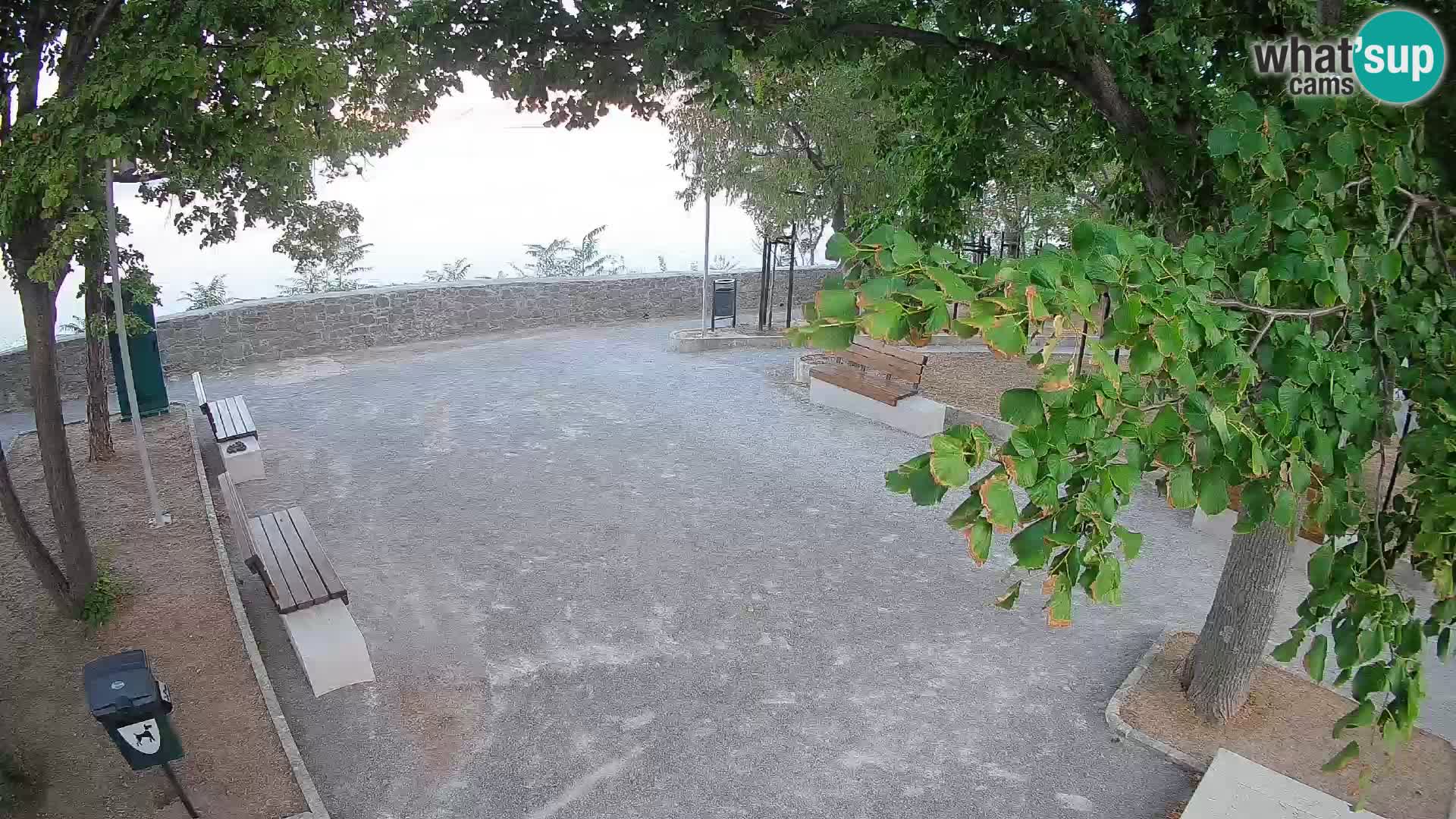 Senj Live Cam – Writers’ Park and the Velebit Channel
