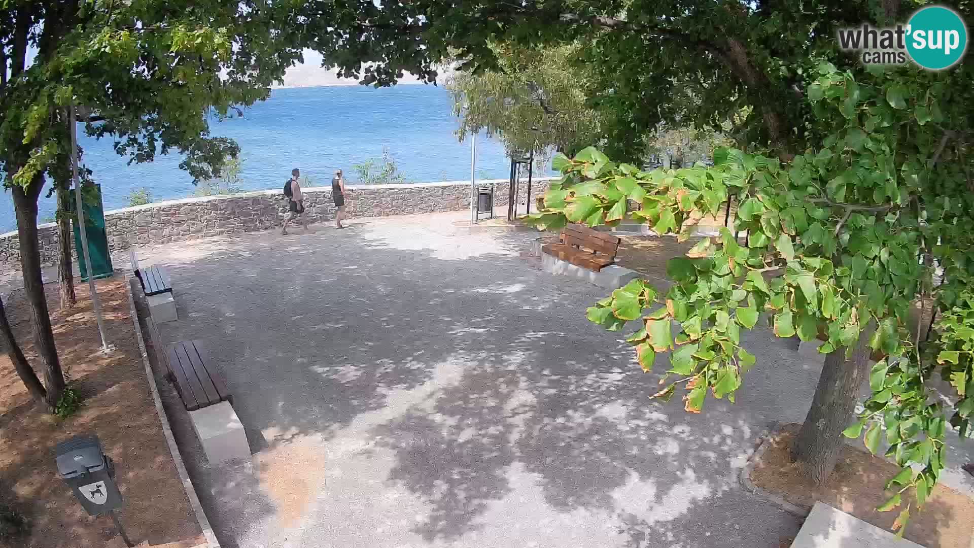 Webcam Senj en direct – Parc des Écrivains et canal du Velebit