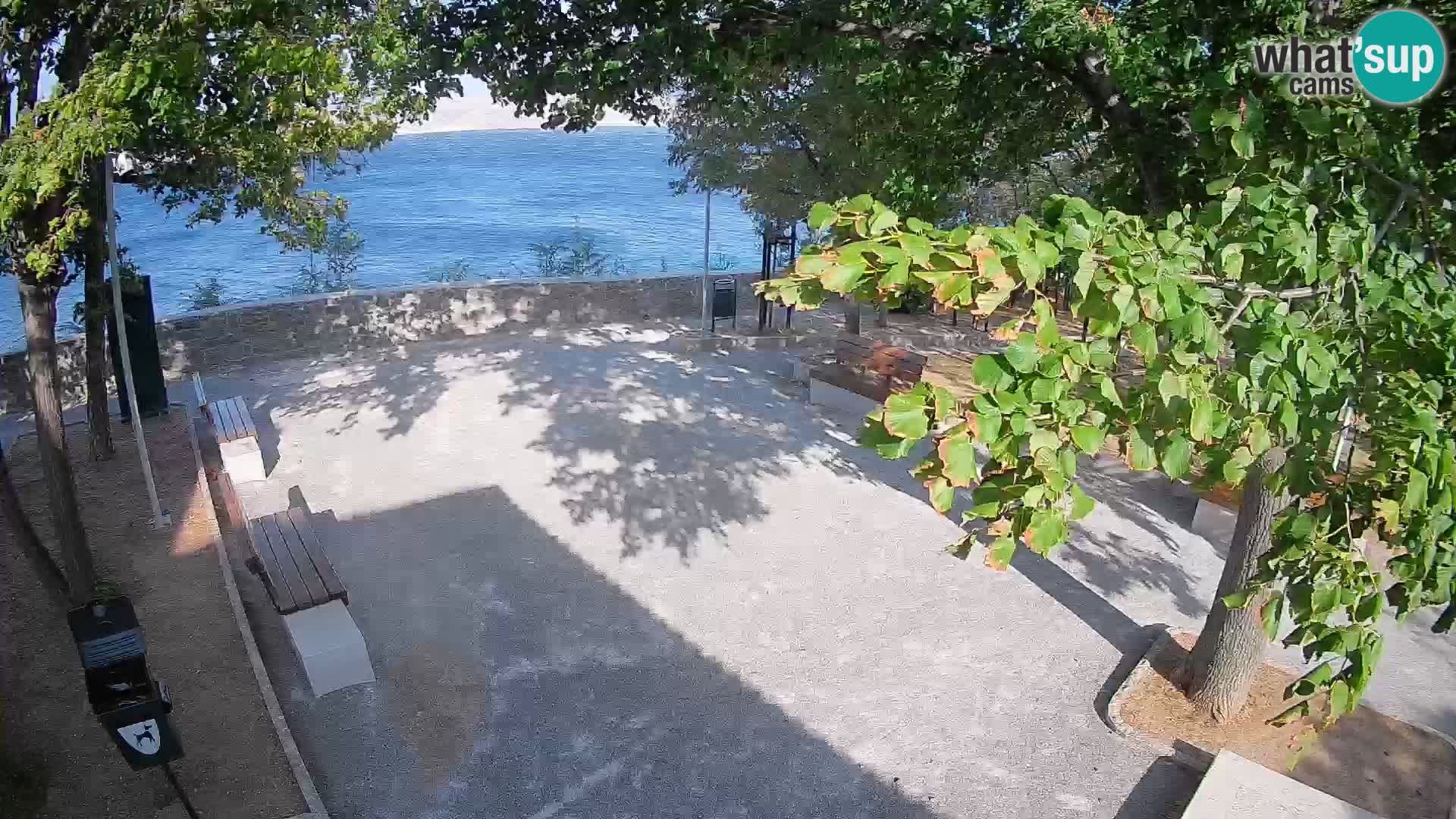 Senj Live Cam – Writers’ Park and the Velebit Channel