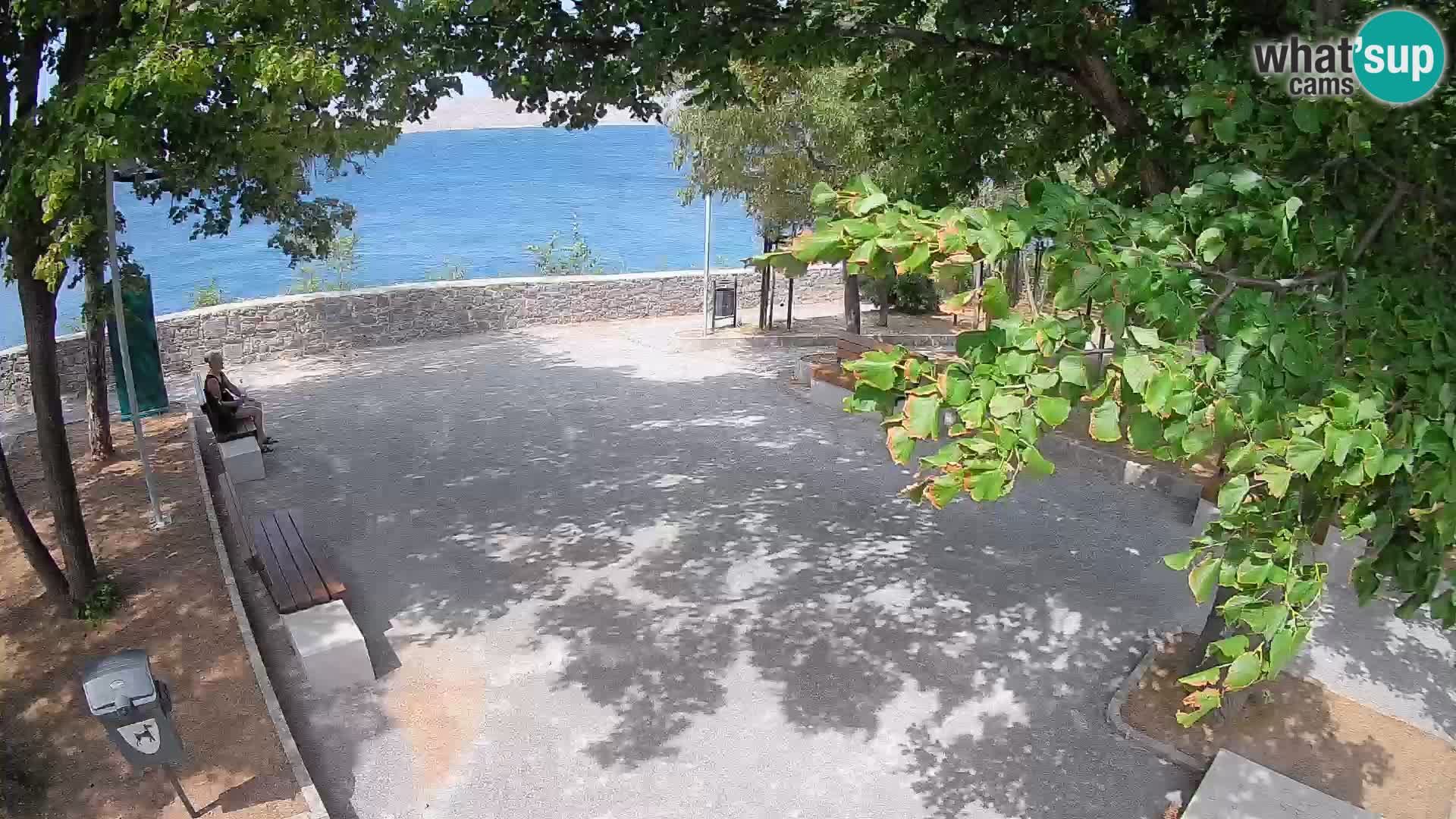 Senj Live Webcam – Schriftstellerpark und Velebit-Kanal