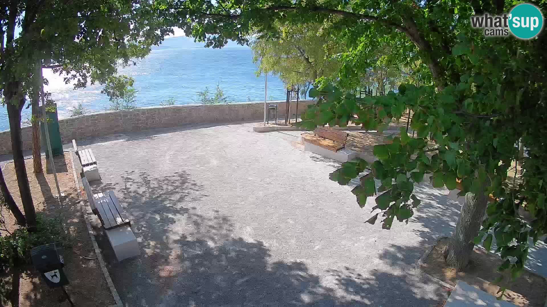 Senj Live Webcam – Schriftstellerpark und Velebit-Kanal