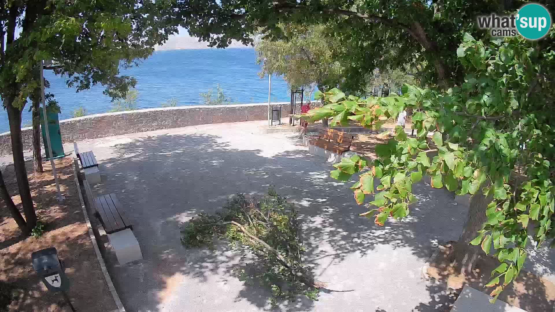 Senj Live Webcam – Schriftstellerpark und Velebit-Kanal
