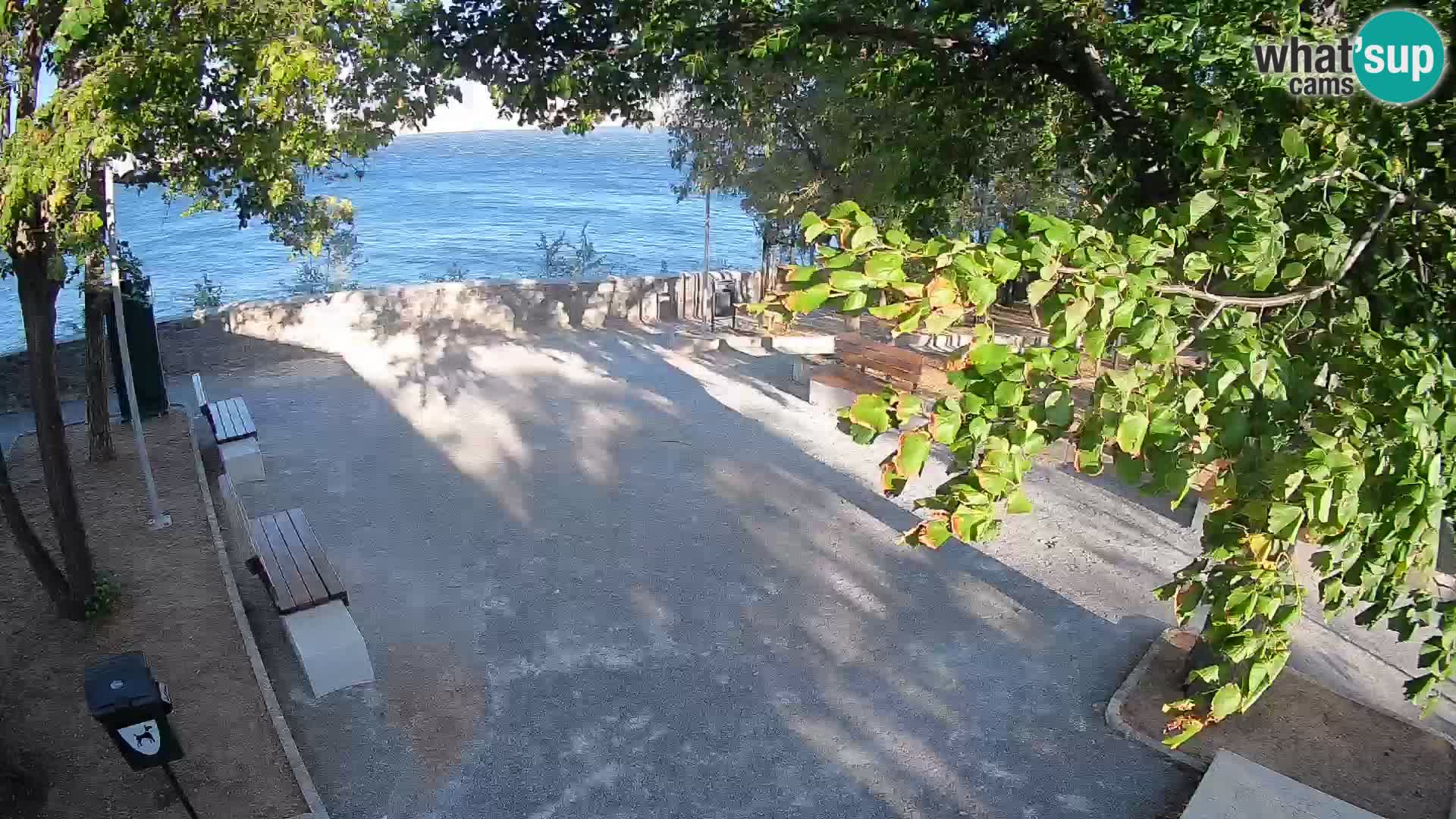 Senj Live Cam – Writers’ Park and the Velebit Channel