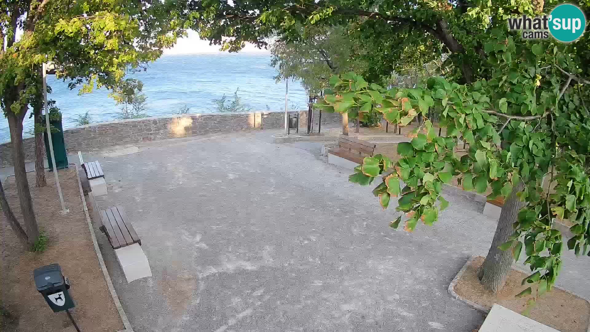 Senj Live Cam – Writers’ Park and the Velebit Channel