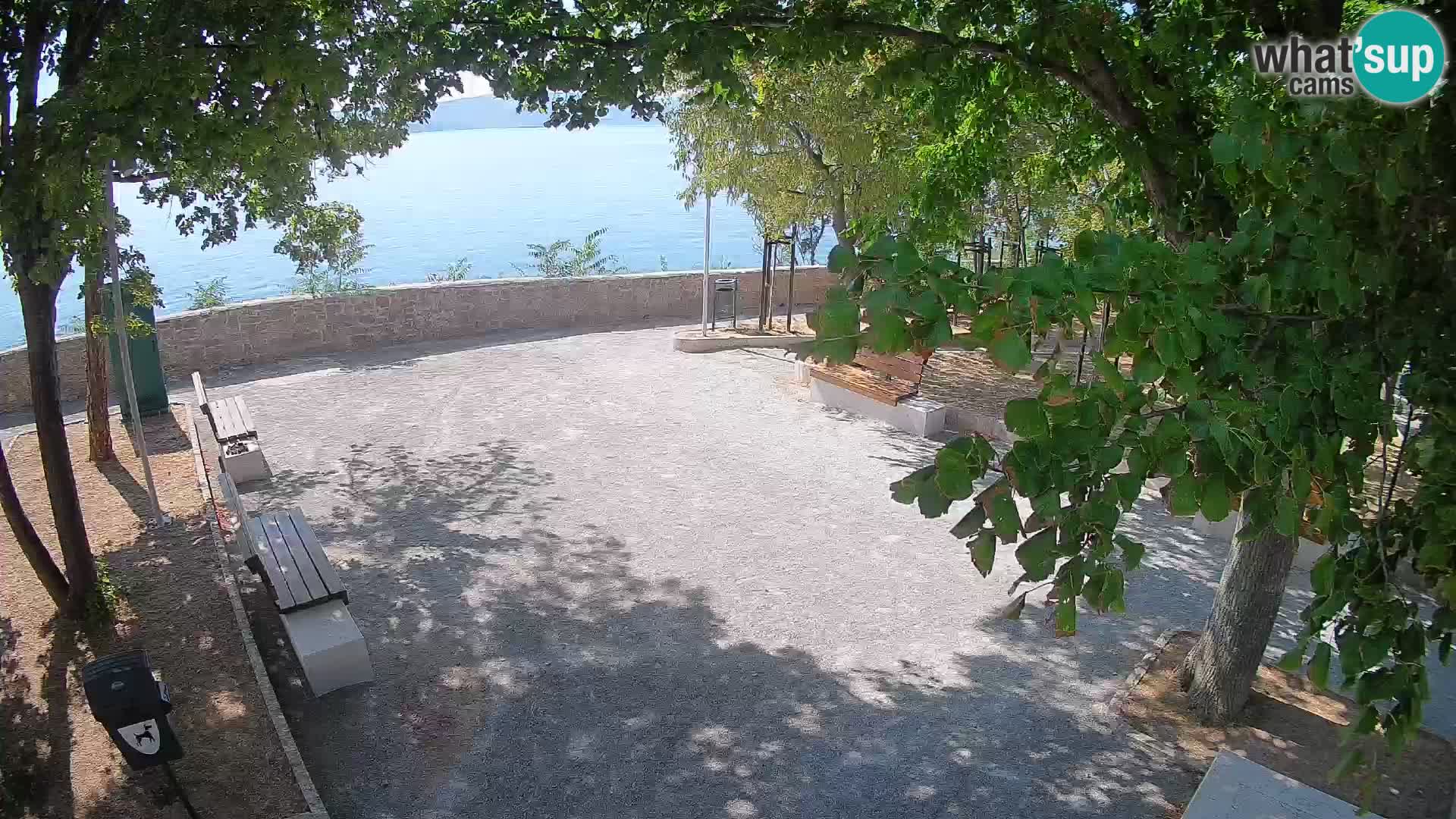 Senj Live Webcam – Schriftstellerpark und Velebit-Kanal