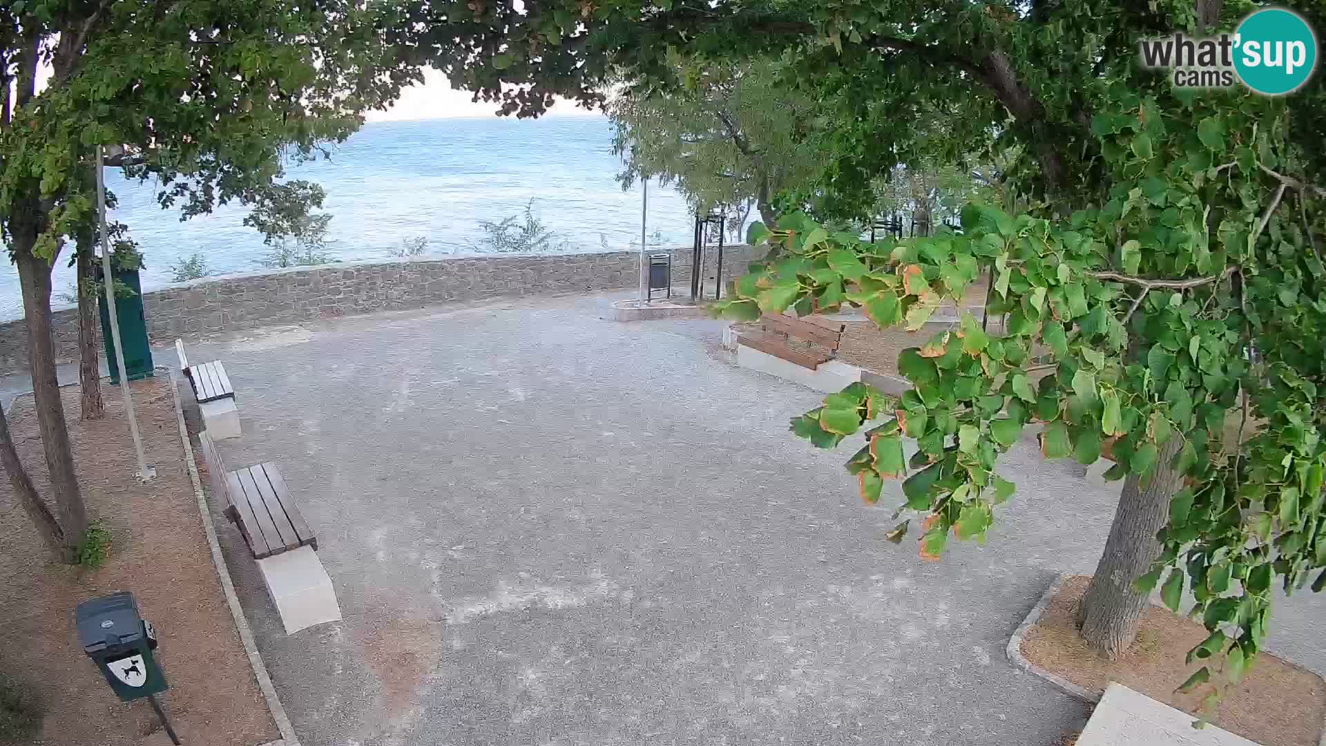 Senj Live Webcam – Schriftstellerpark und Velebit-Kanal
