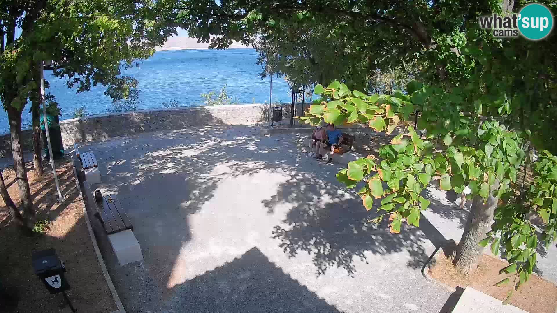Webcam Senj en direct – Parc des Écrivains et canal du Velebit