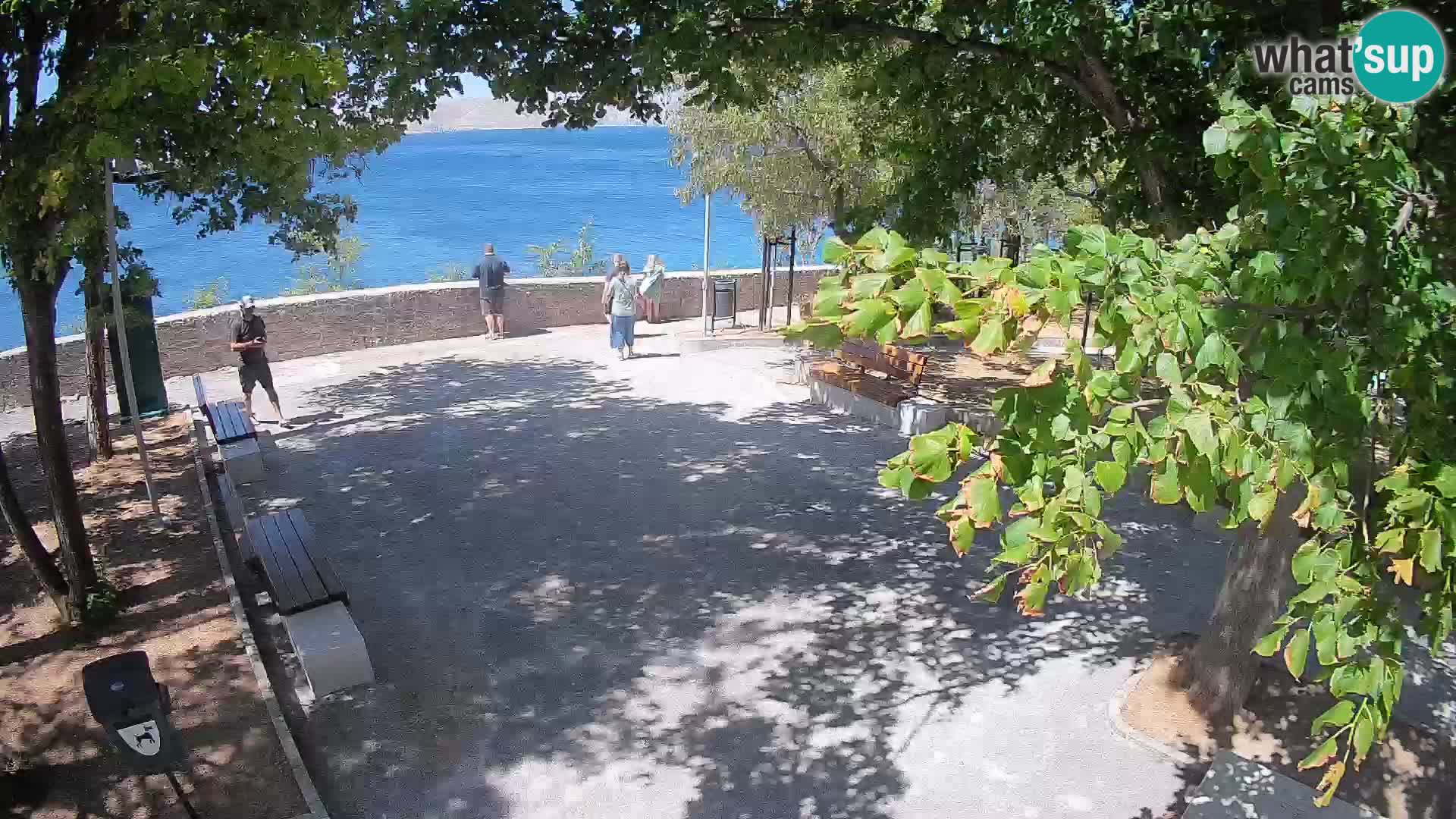 Senj Live Webcam – Schriftstellerpark und Velebit-Kanal