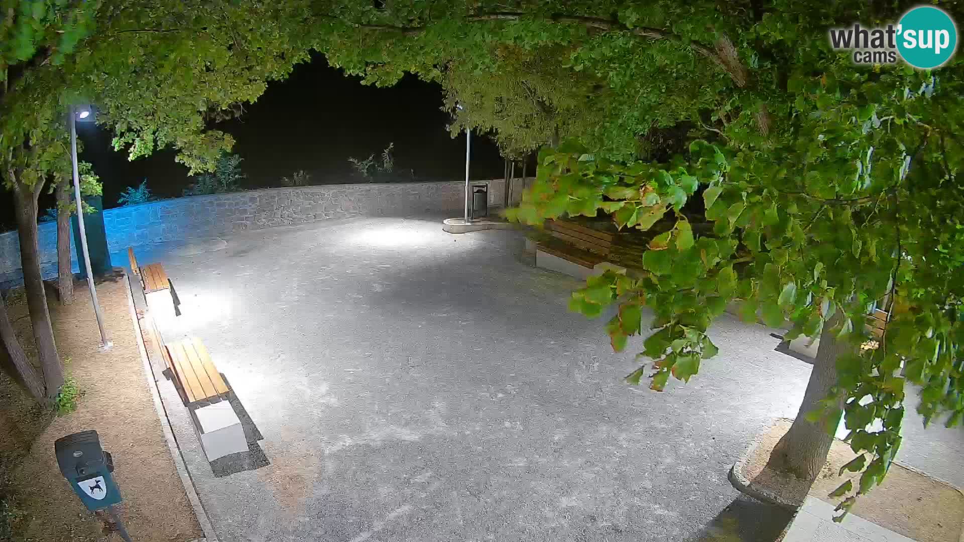 Senj Live Webcam – Schriftstellerpark und Velebit-Kanal