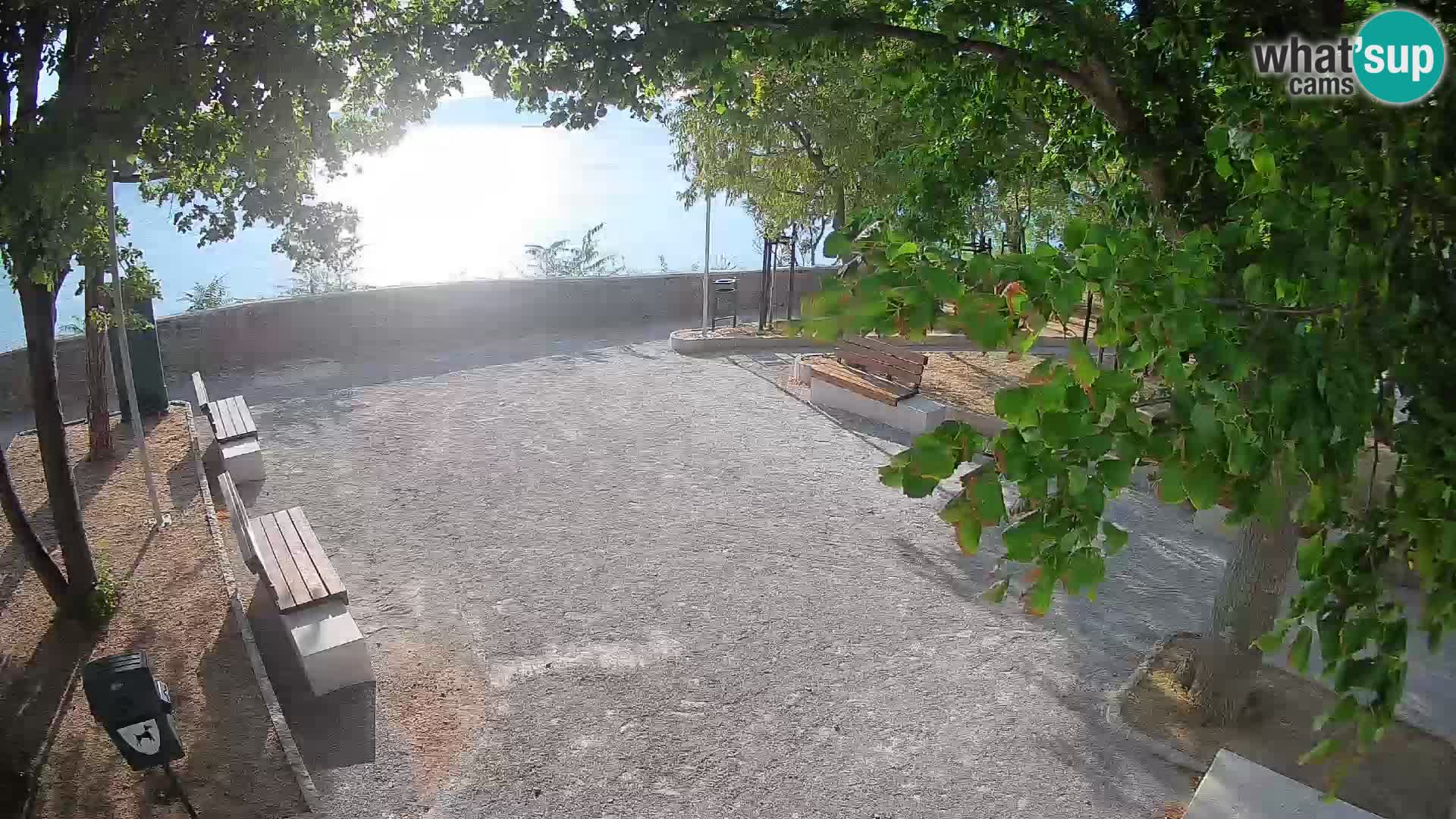 Senj Live Cam – Writers’ Park and the Velebit Channel