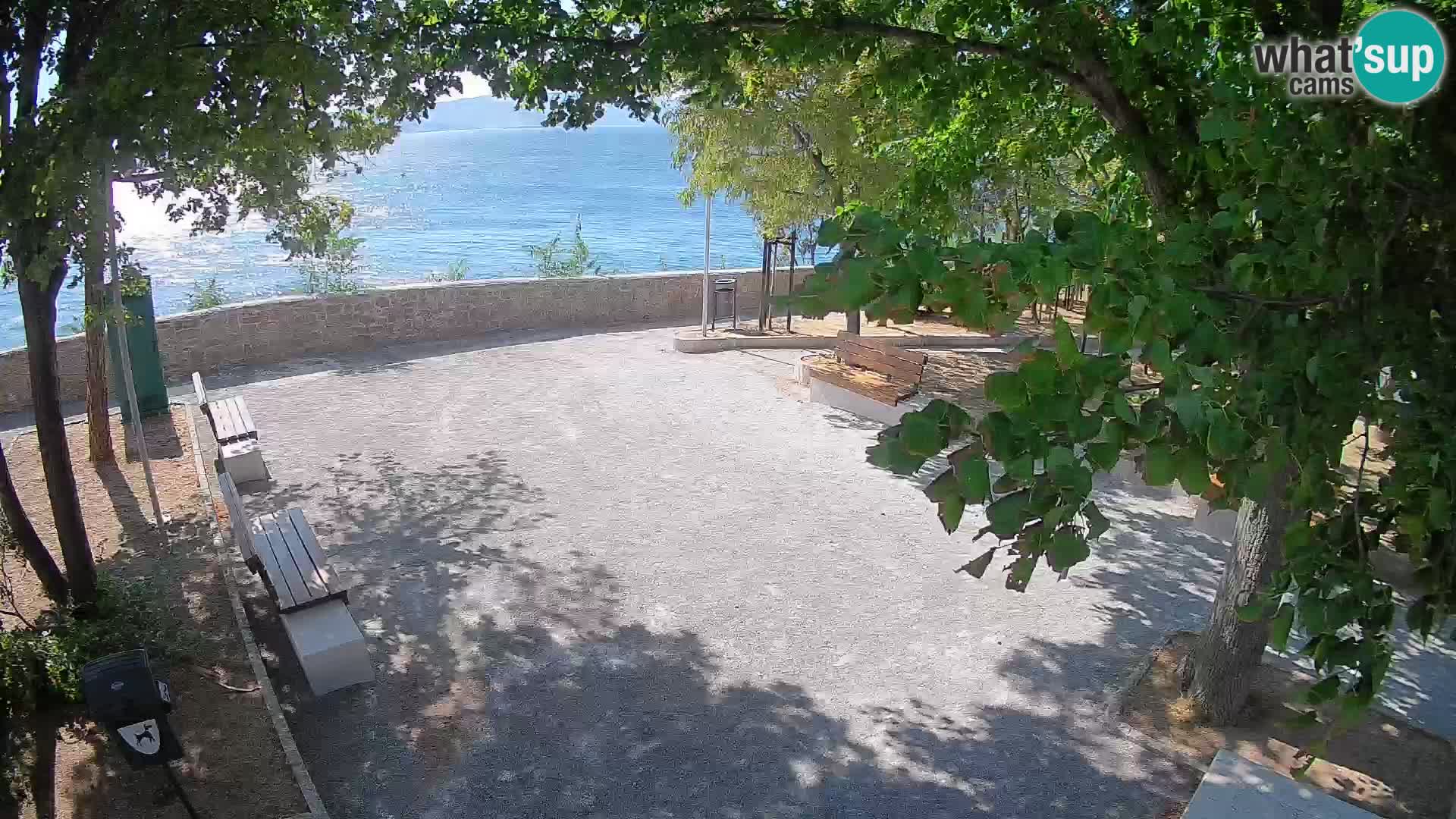 Senj Live Cam – Writers’ Park and the Velebit Channel