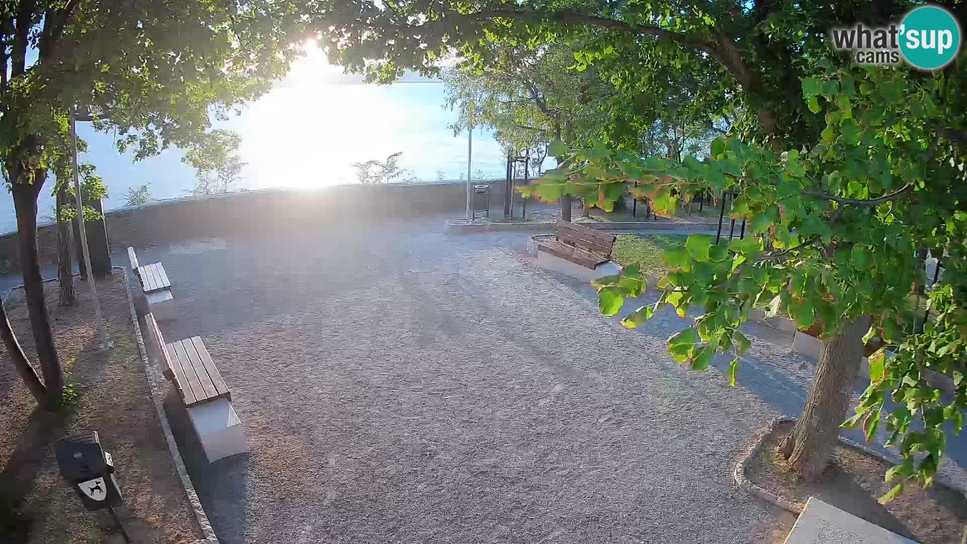 Senj Live Cam – Writers’ Park and the Velebit Channel