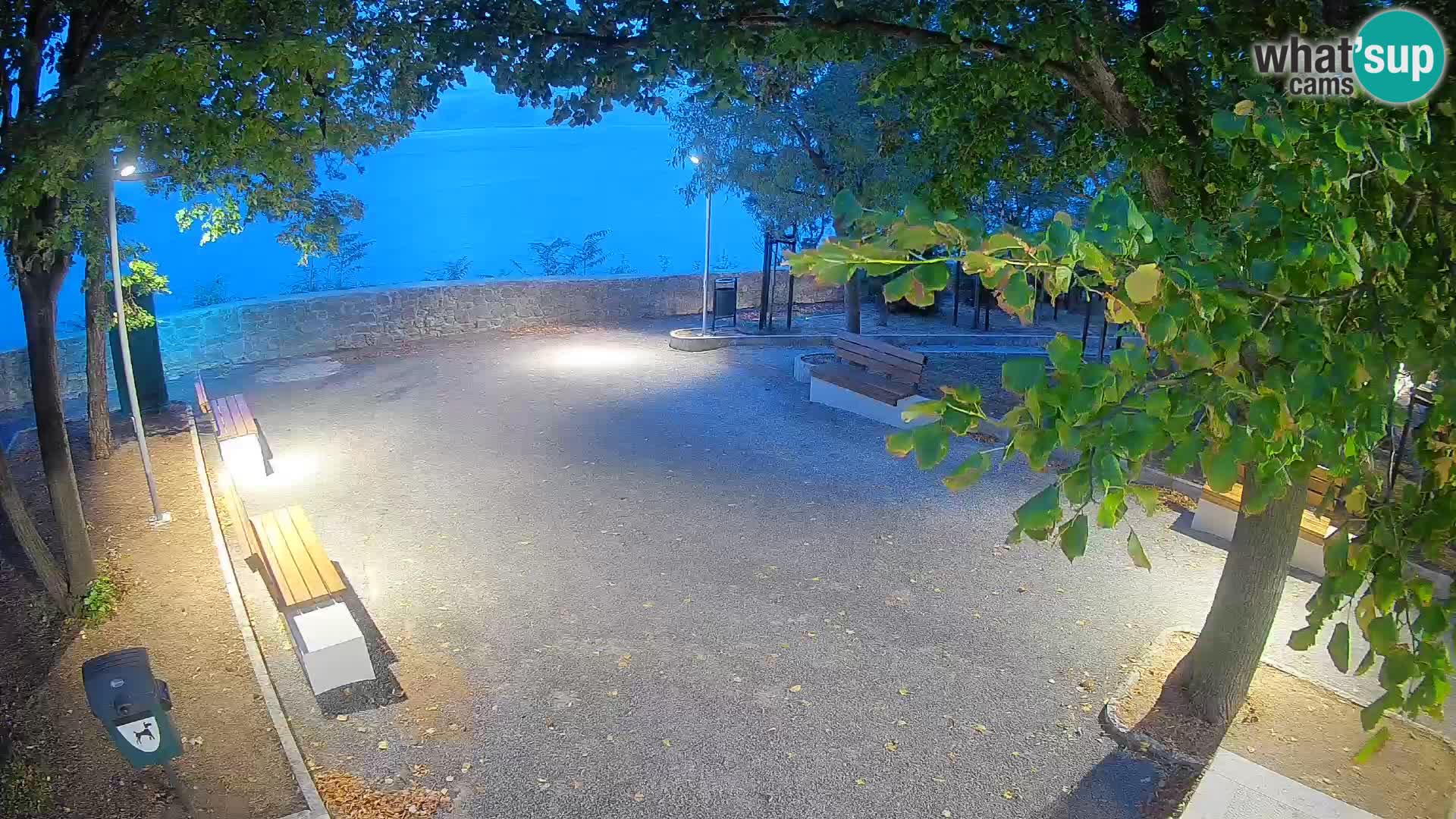 Senj Live Cam – Writers’ Park and the Velebit Channel