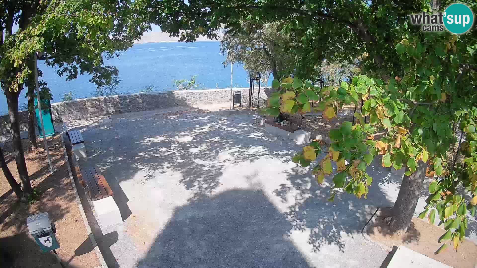 Senj Live Webcam – Schriftstellerpark und Velebit-Kanal