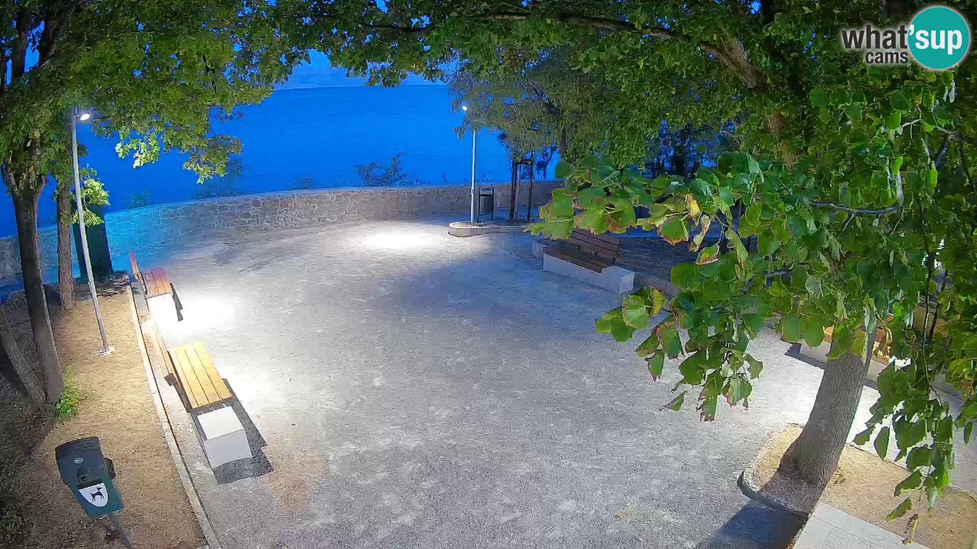 Senj Live Webcam – Schriftstellerpark und Velebit-Kanal