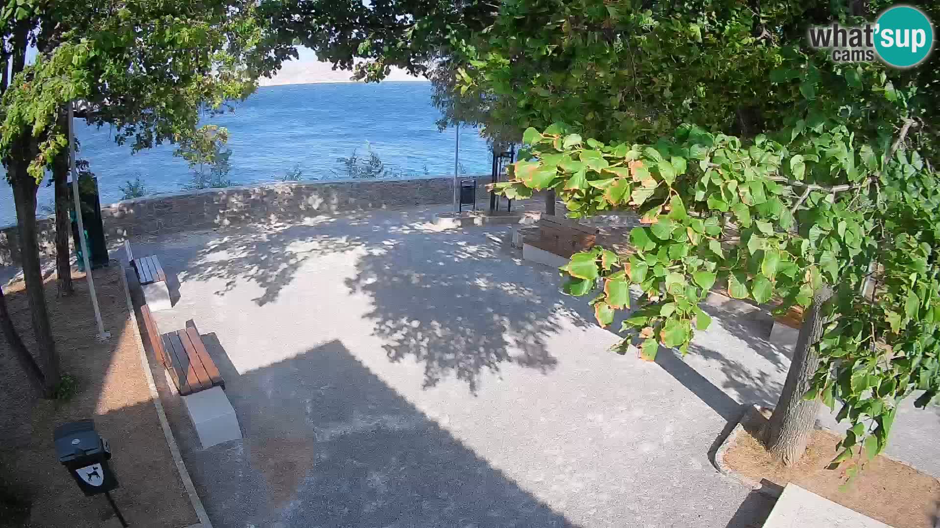 Senj Live Webcam – Schriftstellerpark und Velebit-Kanal