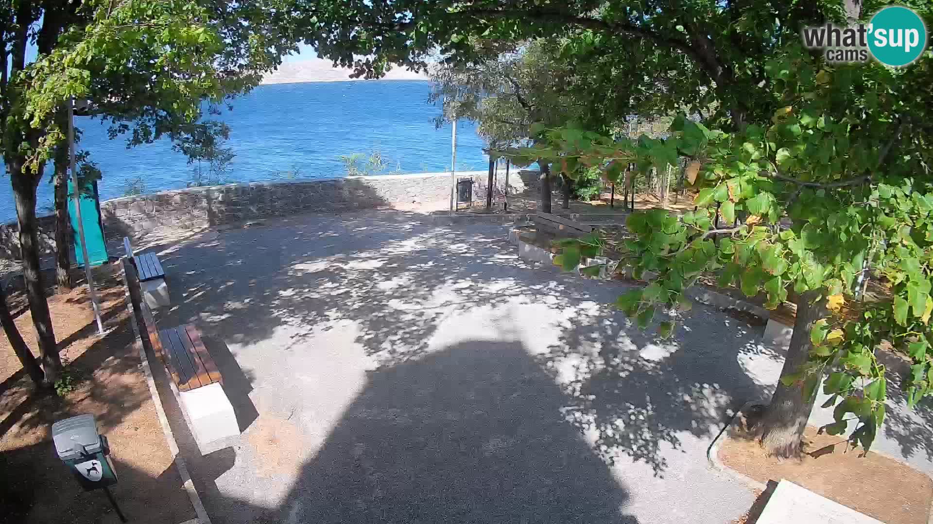 Senj Live Webcam – Schriftstellerpark und Velebit-Kanal