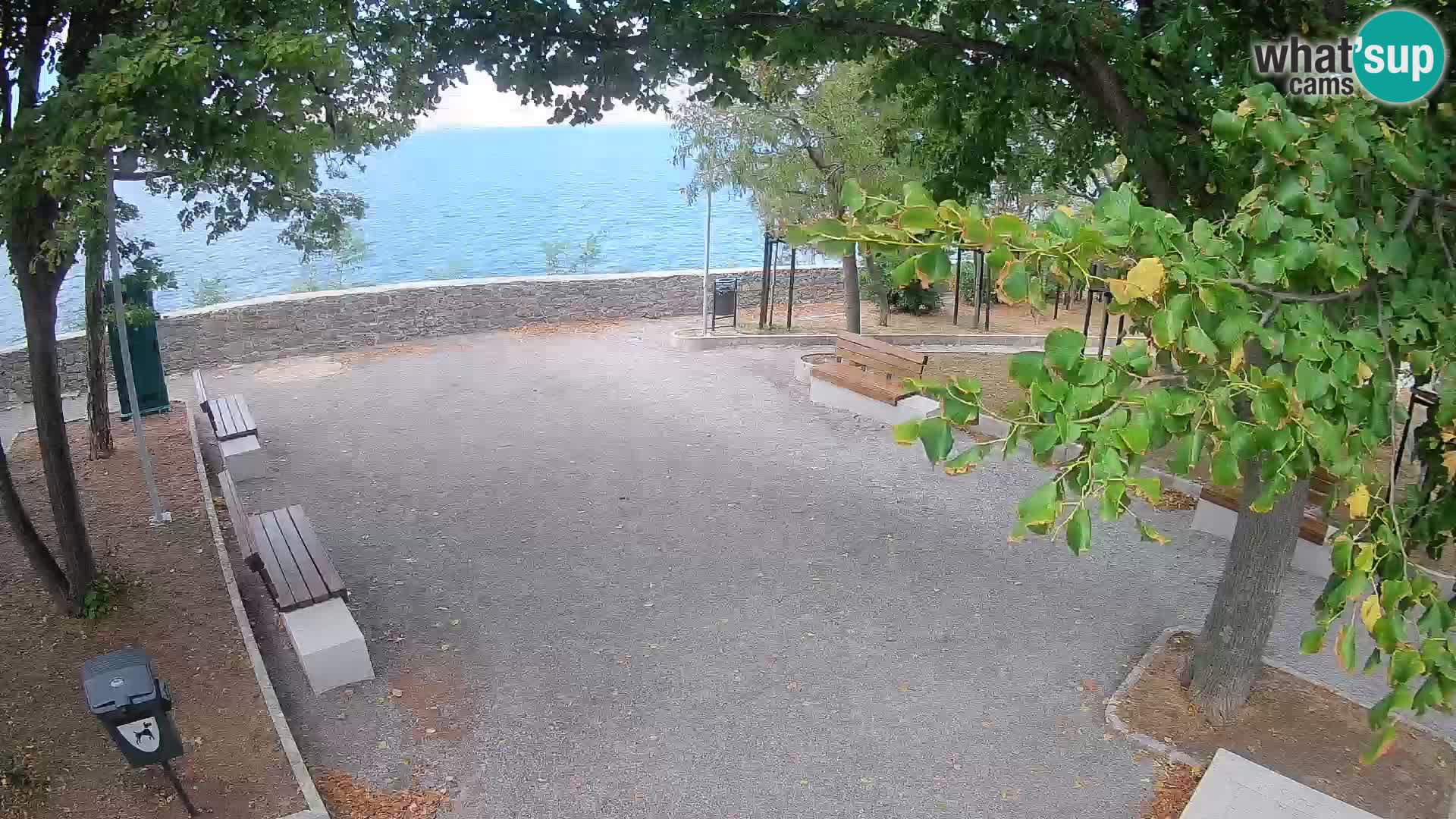 Senj Live Webcam – Schriftstellerpark und Velebit-Kanal