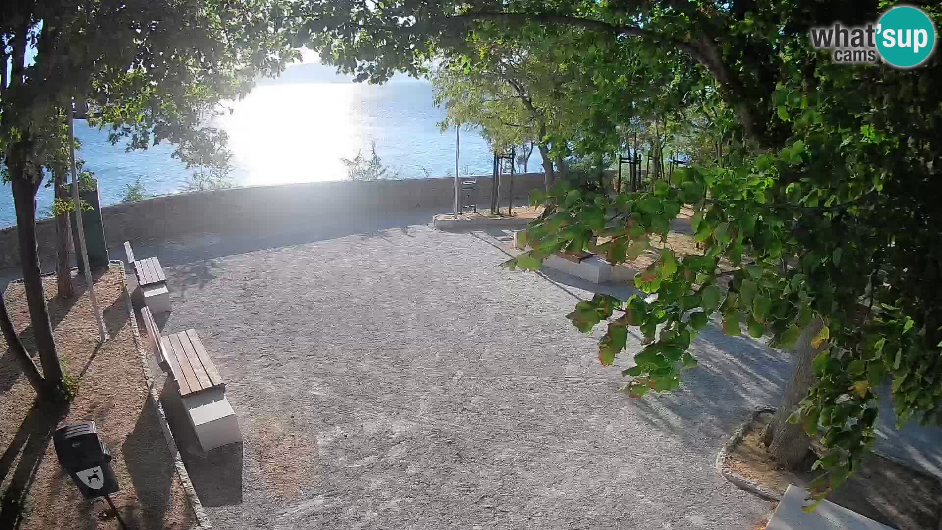 Senj Live Webcam – Schriftstellerpark und Velebit-Kanal