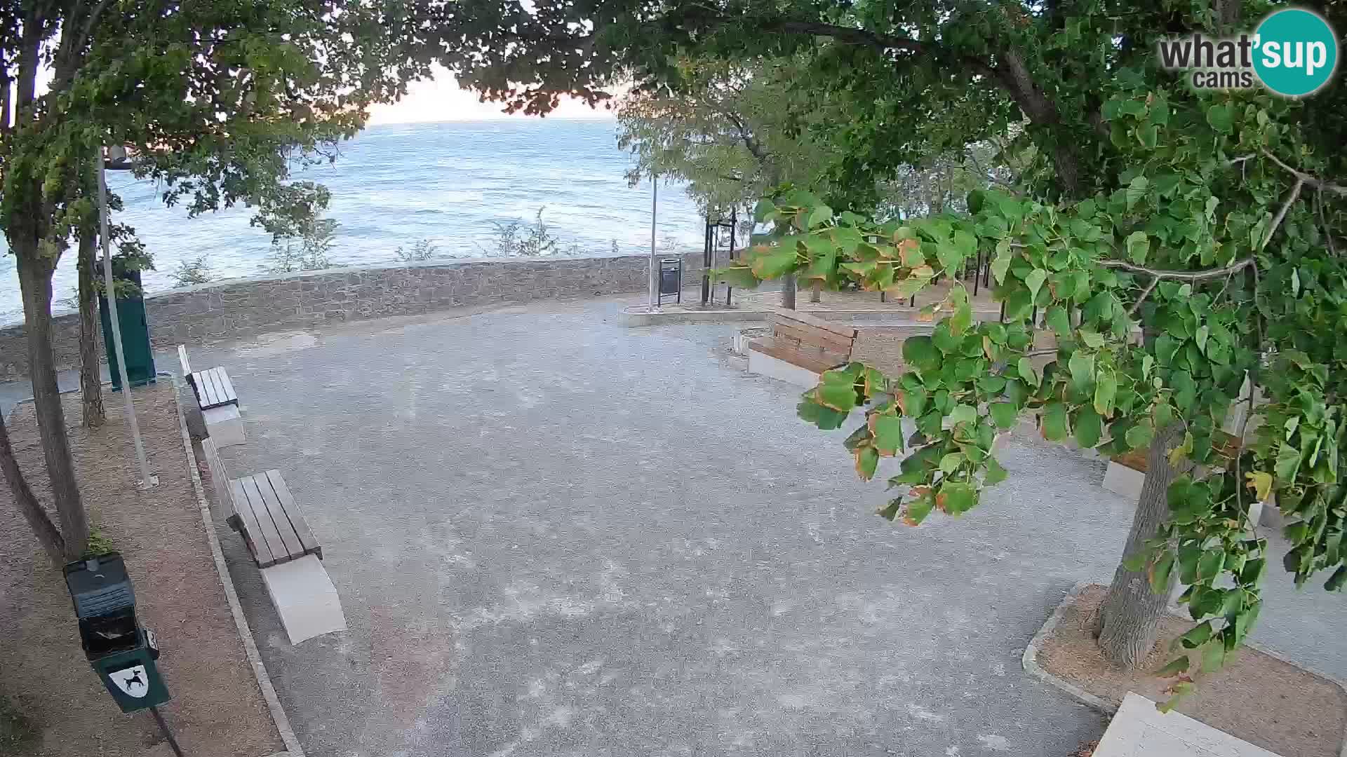 Senj Live Webcam – Schriftstellerpark und Velebit-Kanal