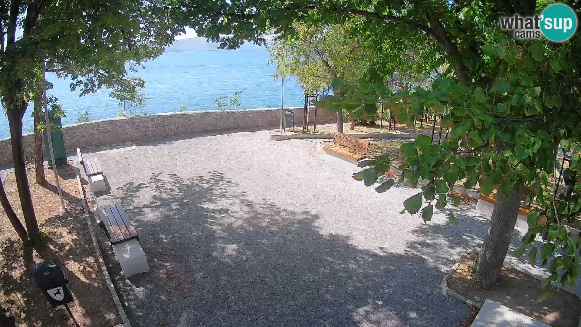 Senj Live Webcam – Schriftstellerpark und Velebit-Kanal
