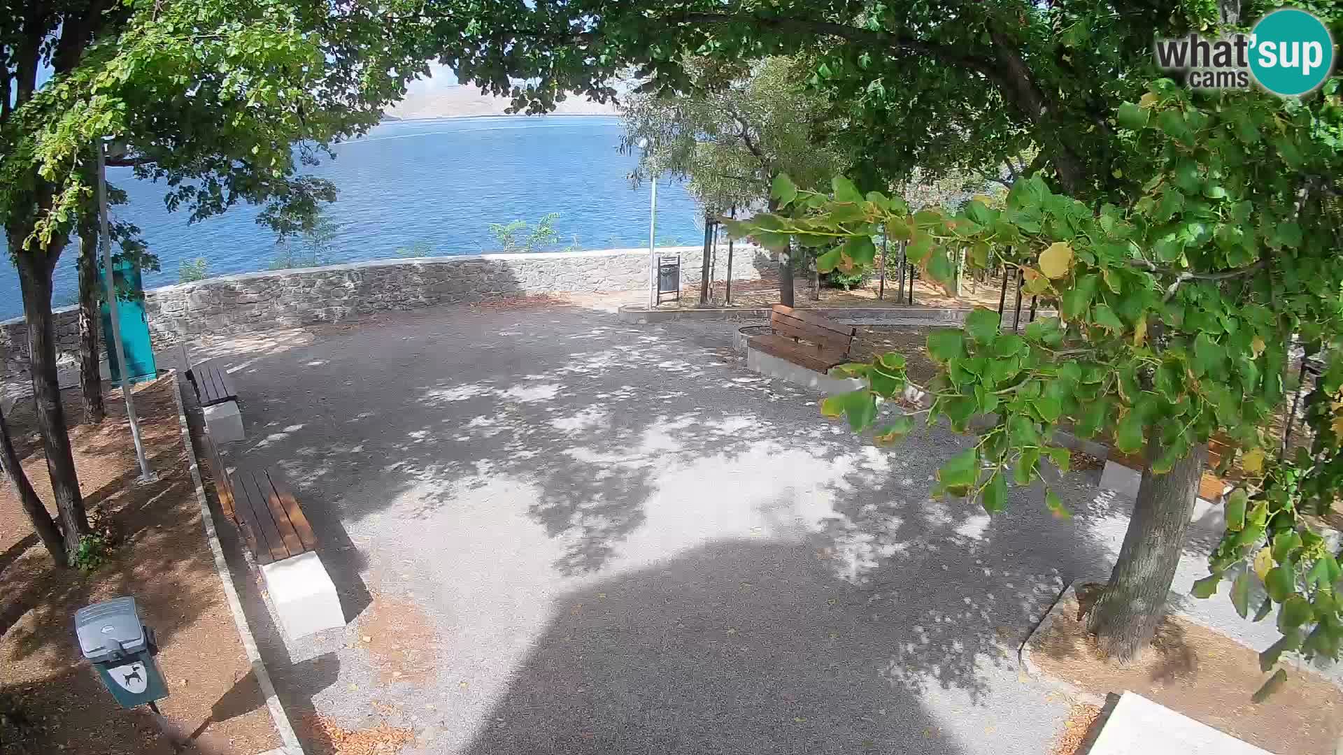 Senj Live Webcam – Schriftstellerpark und Velebit-Kanal